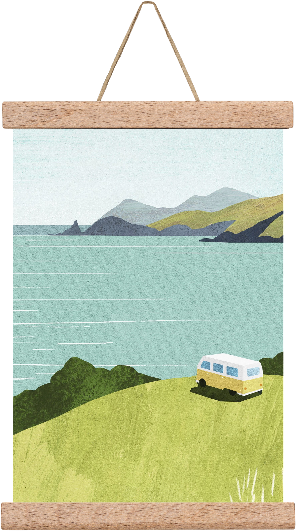 Van Life, 20x30 cm (20x30 cm), Tölgy akasztó