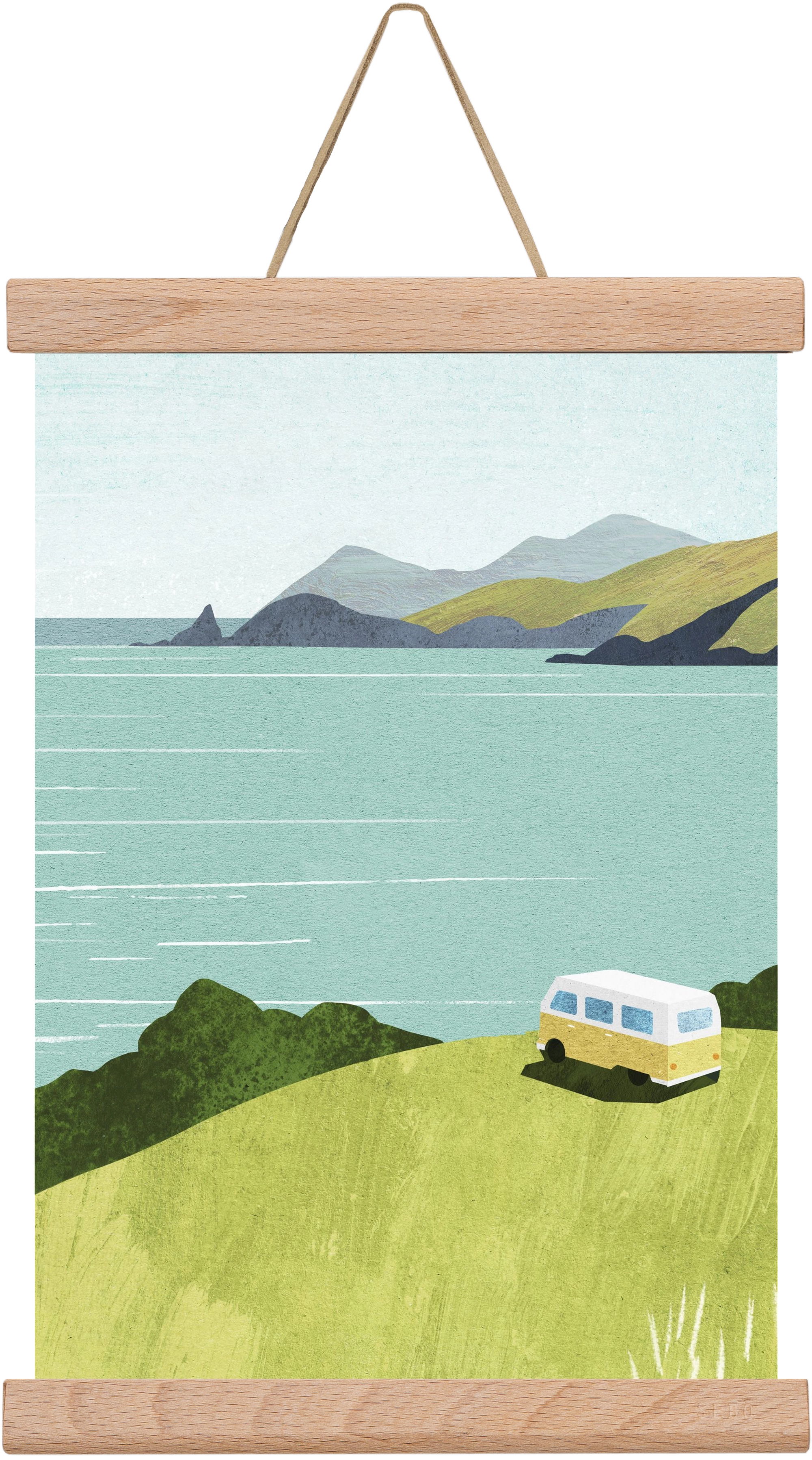 Van Life, 20x30 cm (20x30 cm), Tölgy akasztó