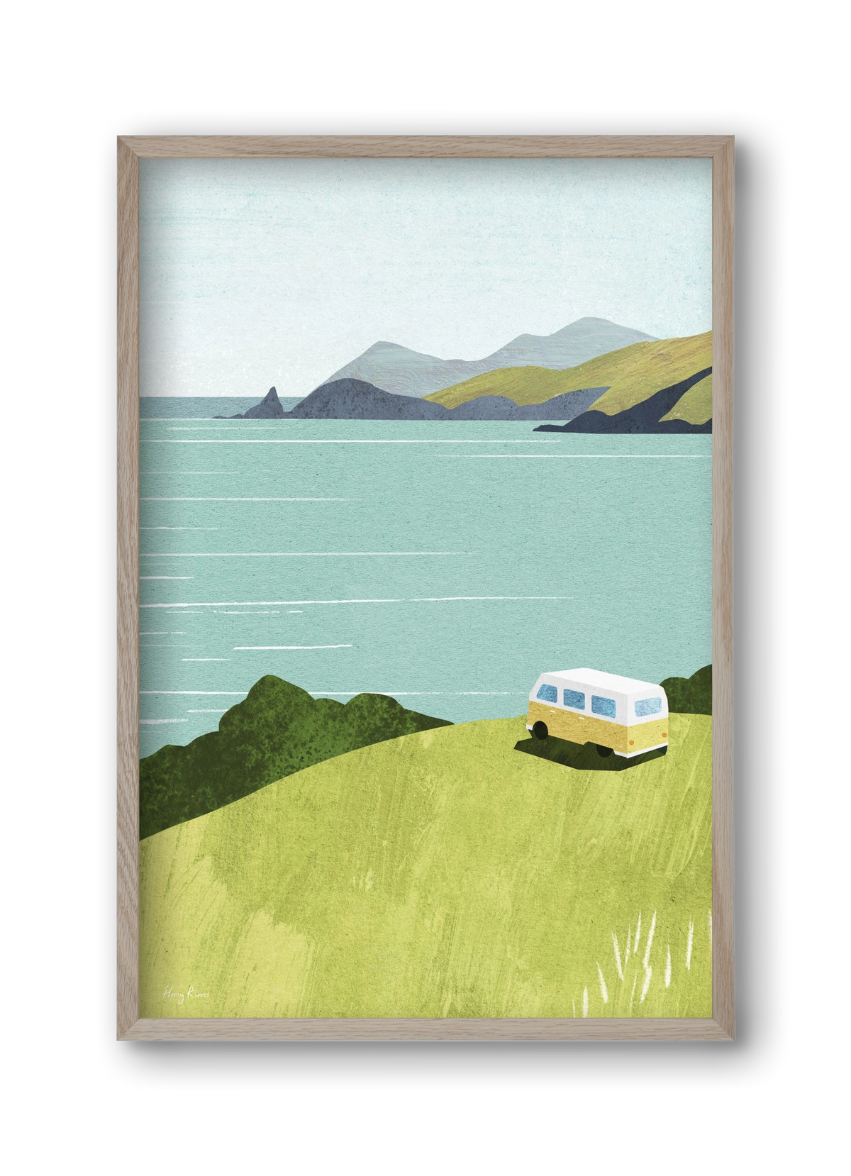 Van Life, 30x45 cm (30x45 cm), Tölgy keret