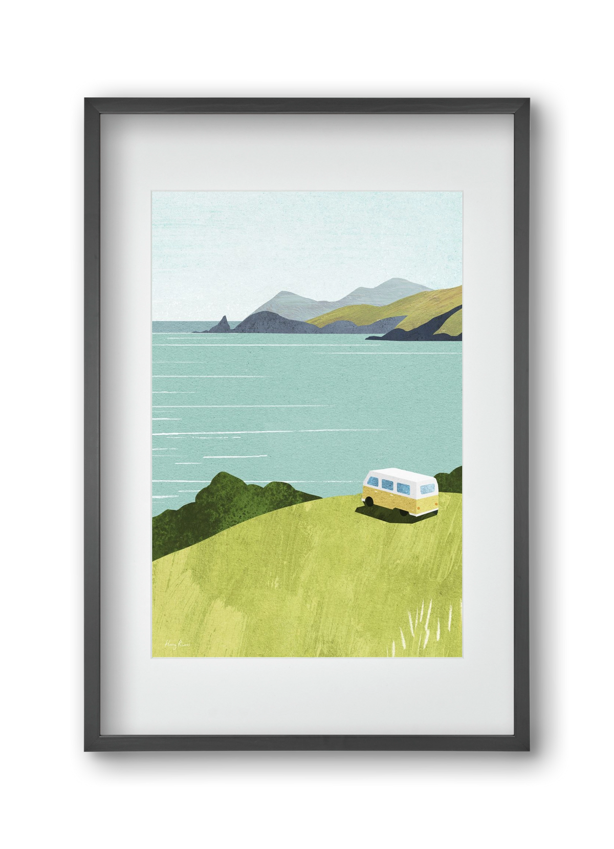 Van Life, 30x45 cm (20x30 cm), Fekete keret, paszpartuval