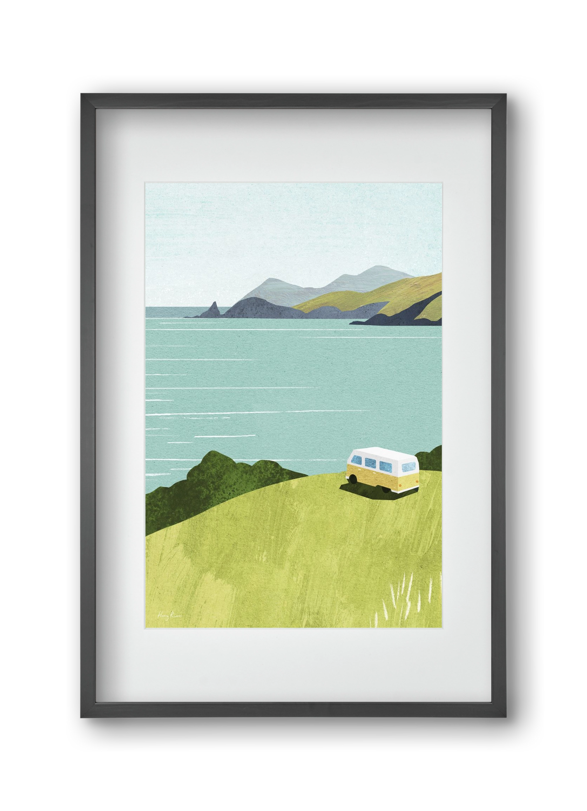 Van Life, 30x45 cm (20x30 cm), Fekete keret, paszpartuval