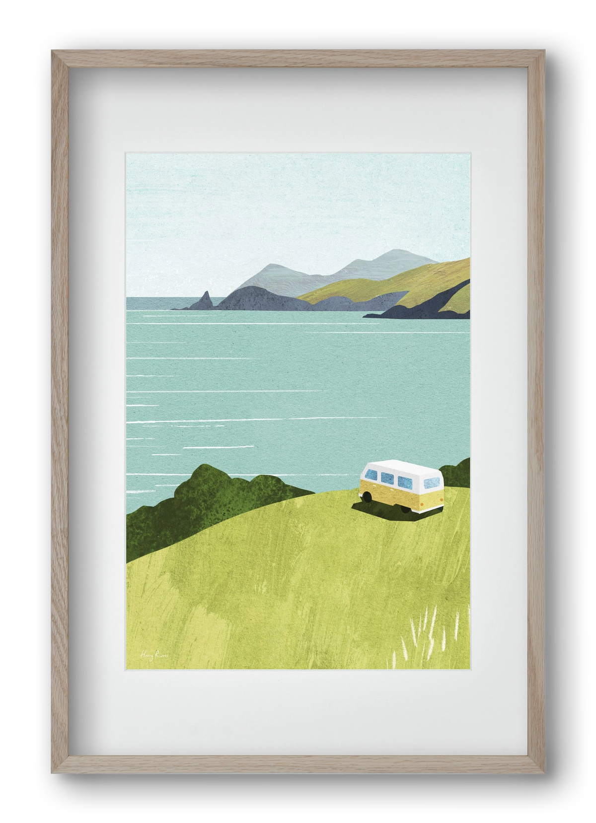 Van Life, 40x60 cm (30x45 cm), Tölgy keret, paszpartuval