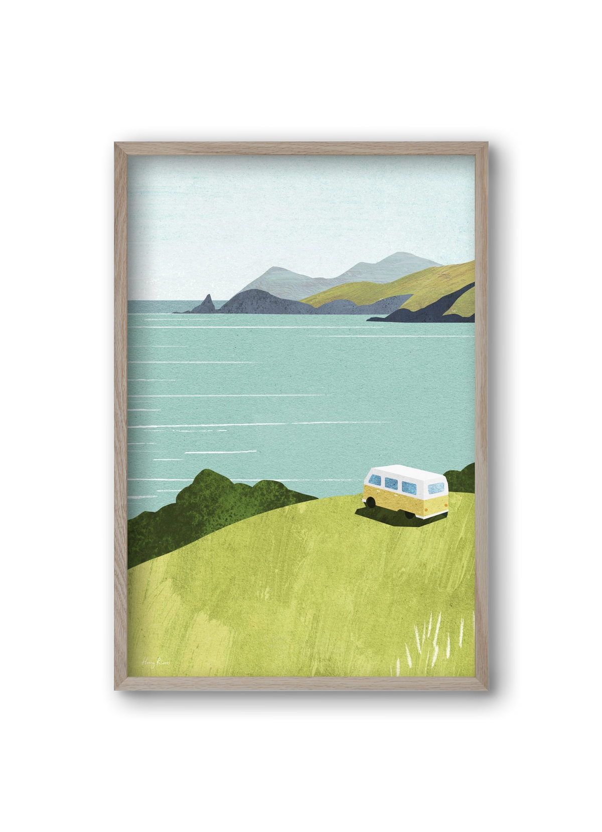 Van Life, 20x30 cm (20x30 cm), Tölgy keret