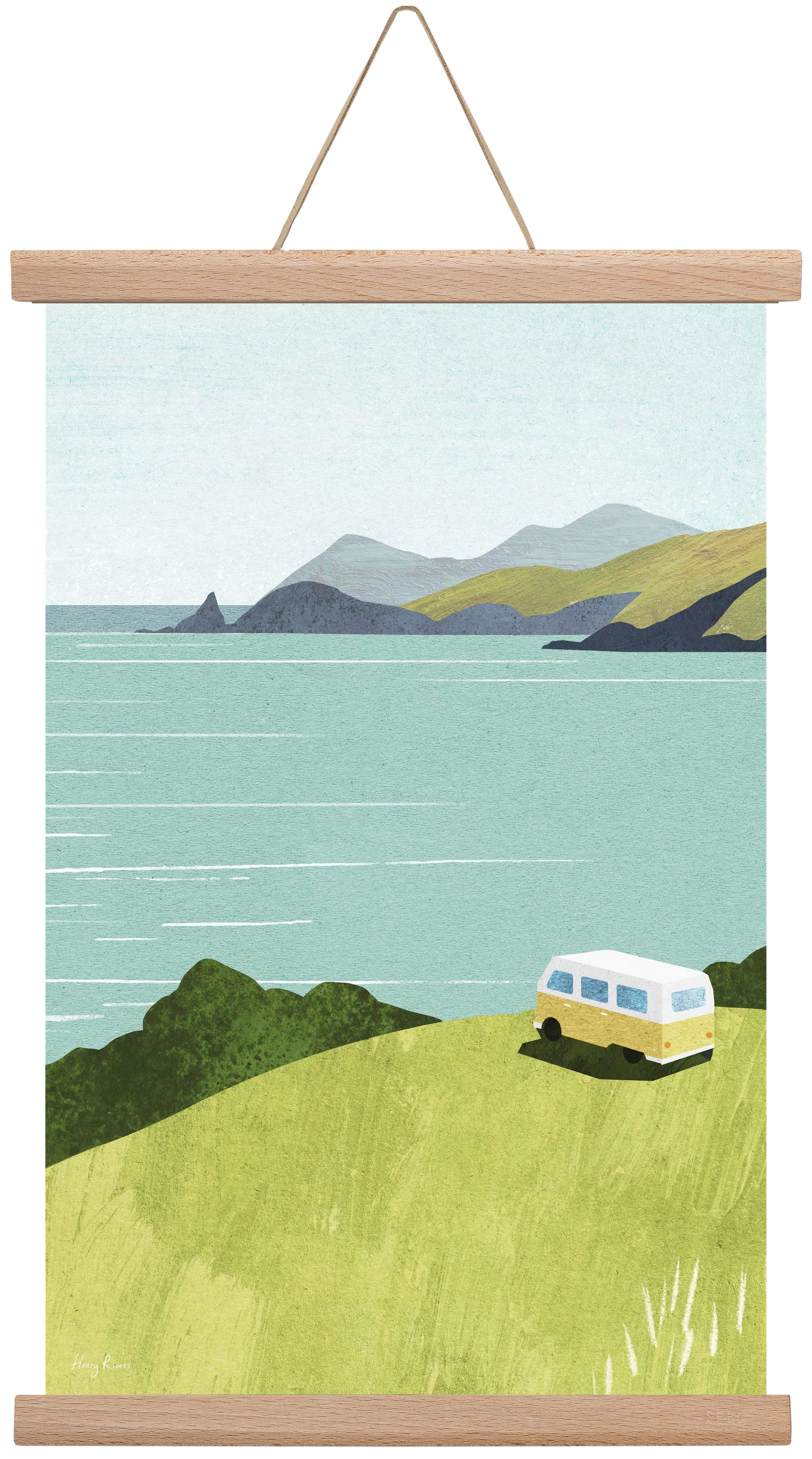 Van Life, 30x45 cm (30x45 cm), Tölgy akasztó