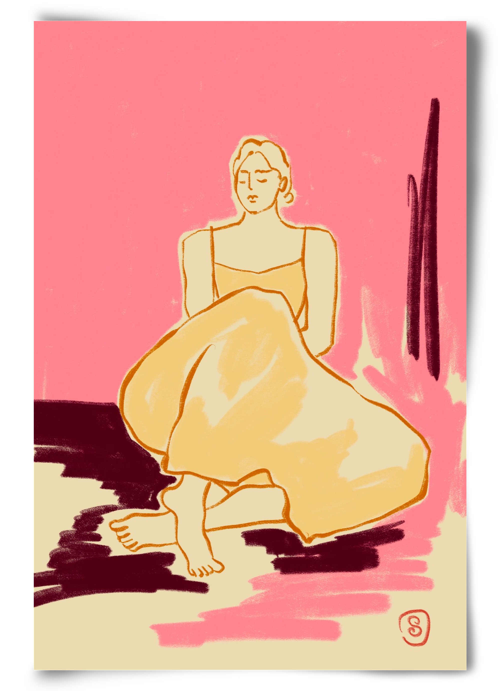 PINK DREAM, 60x90 cm, Keret nélkül