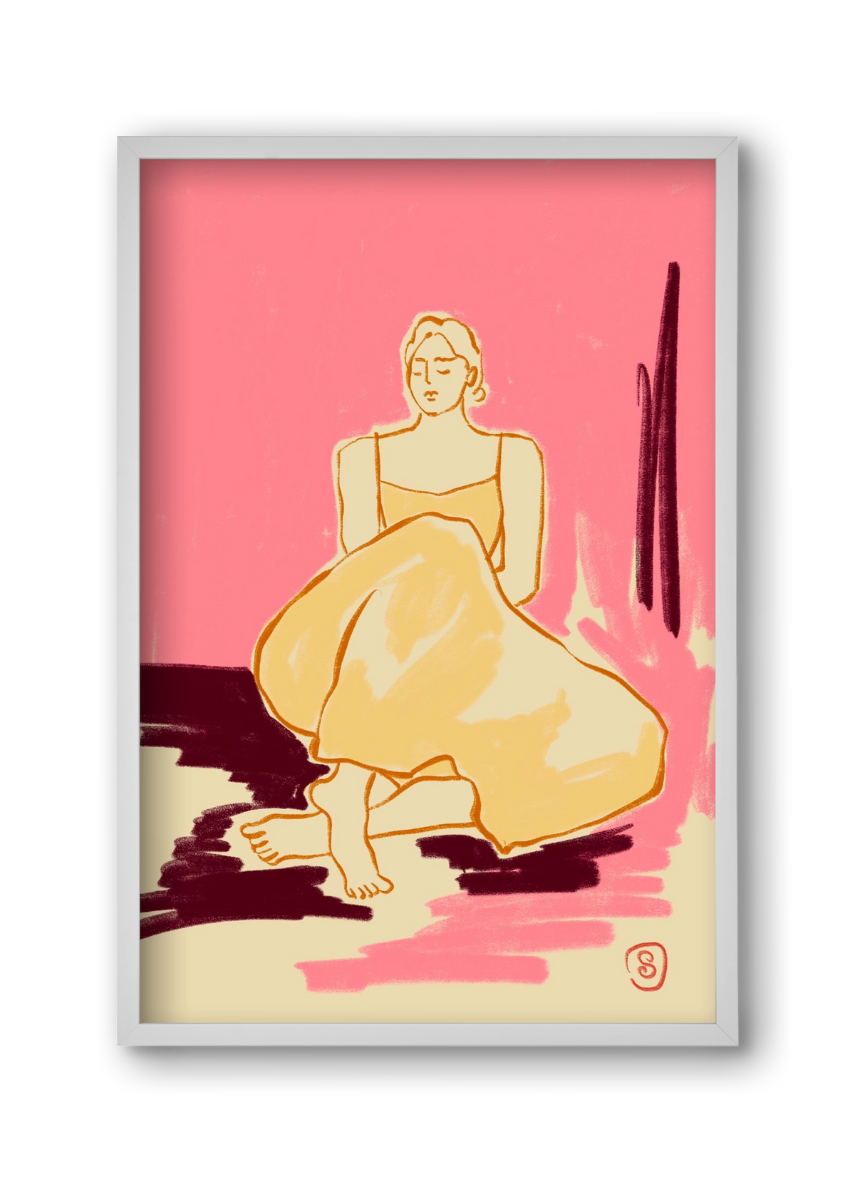 PINK DREAM, 30x45 cm (30x45 cm), Fehér keret