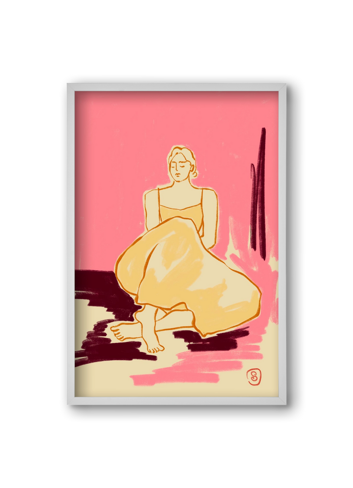 PINK DREAM, 20x30 cm (20x30 cm), Fehér keret