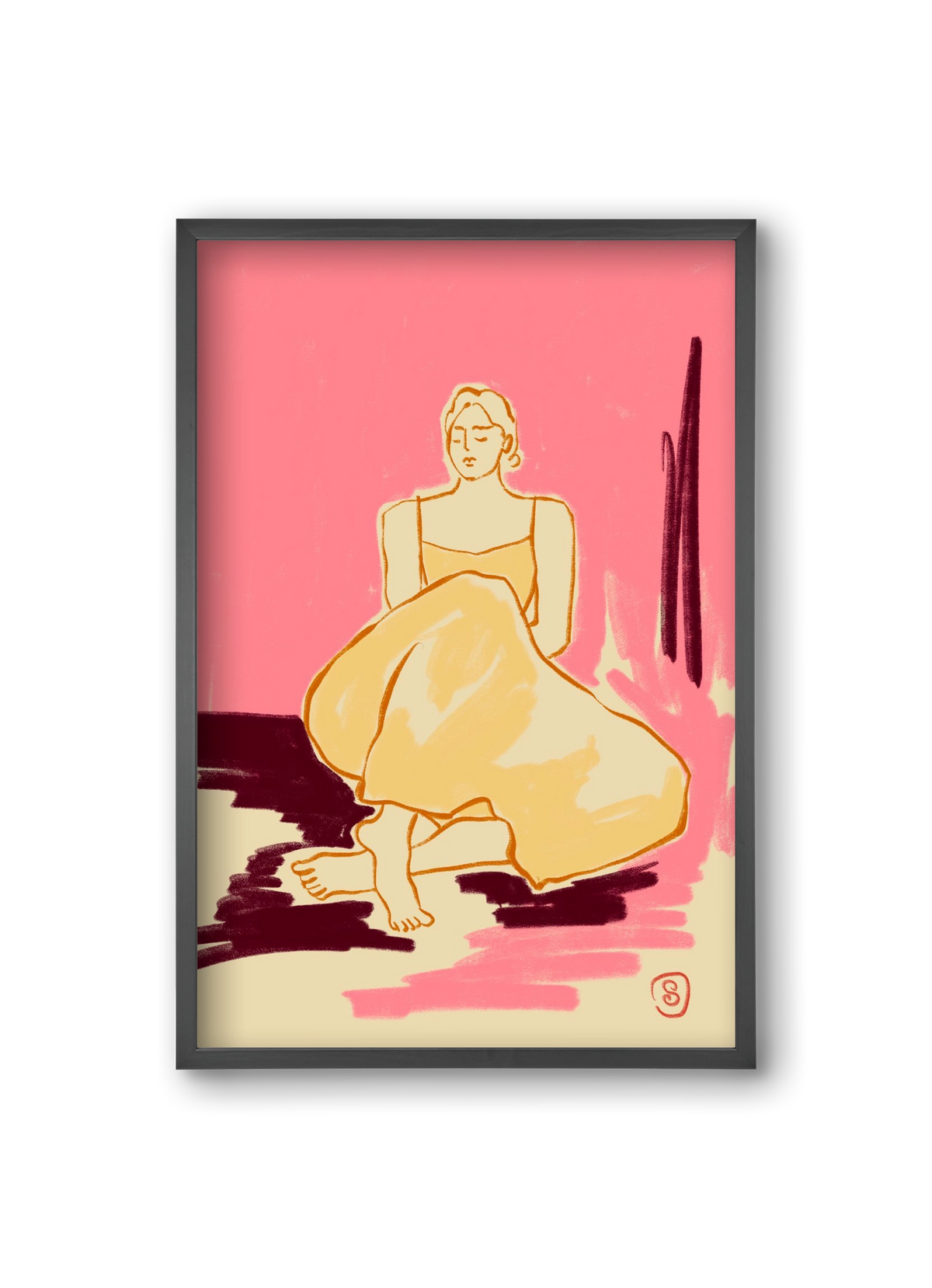 PINK DREAM, 20x30 cm (20x30 cm), Fekete keret