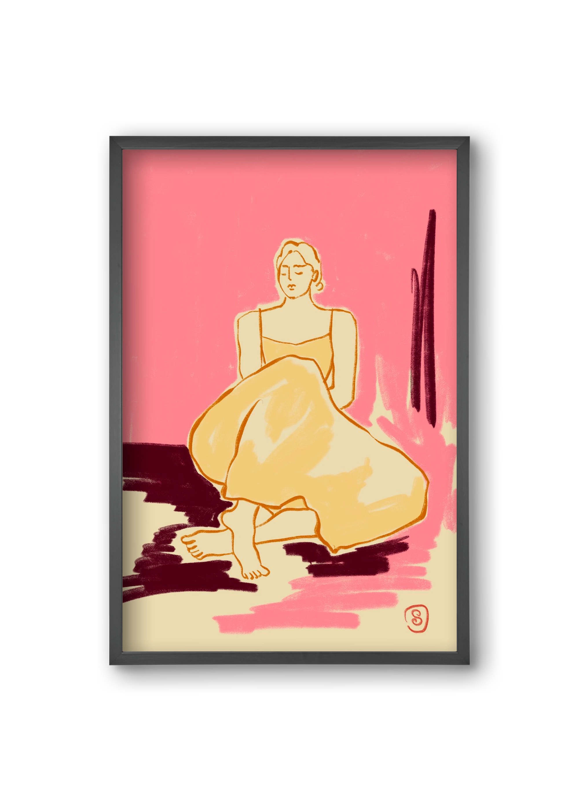 PINK DREAM, 20x30 cm (20x30 cm), Fekete keret