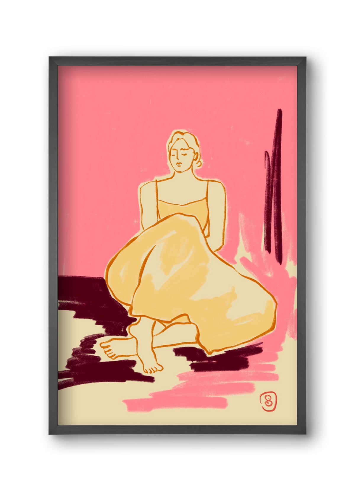 PINK DREAM, 30x45 cm (30x45 cm), Fekete keret