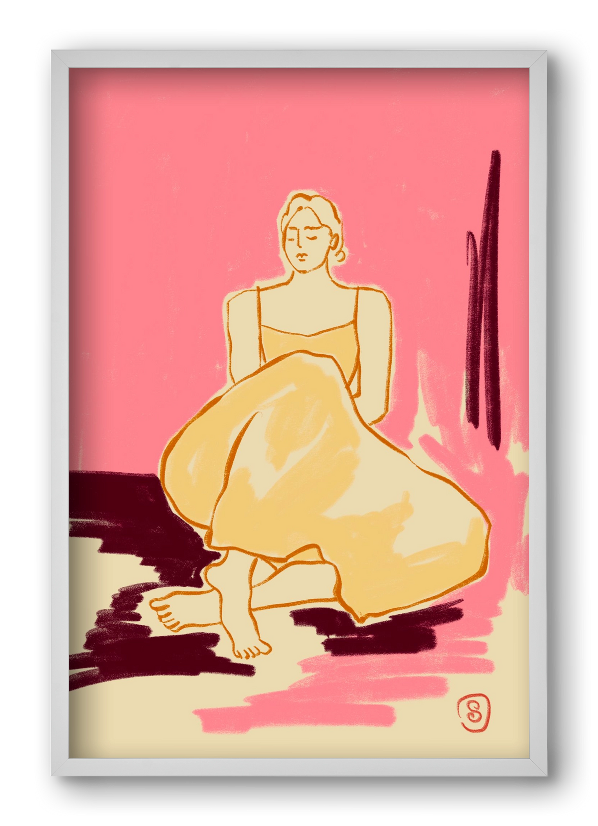 PINK DREAM, 40x60 cm (40x60 cm), Fehér keret