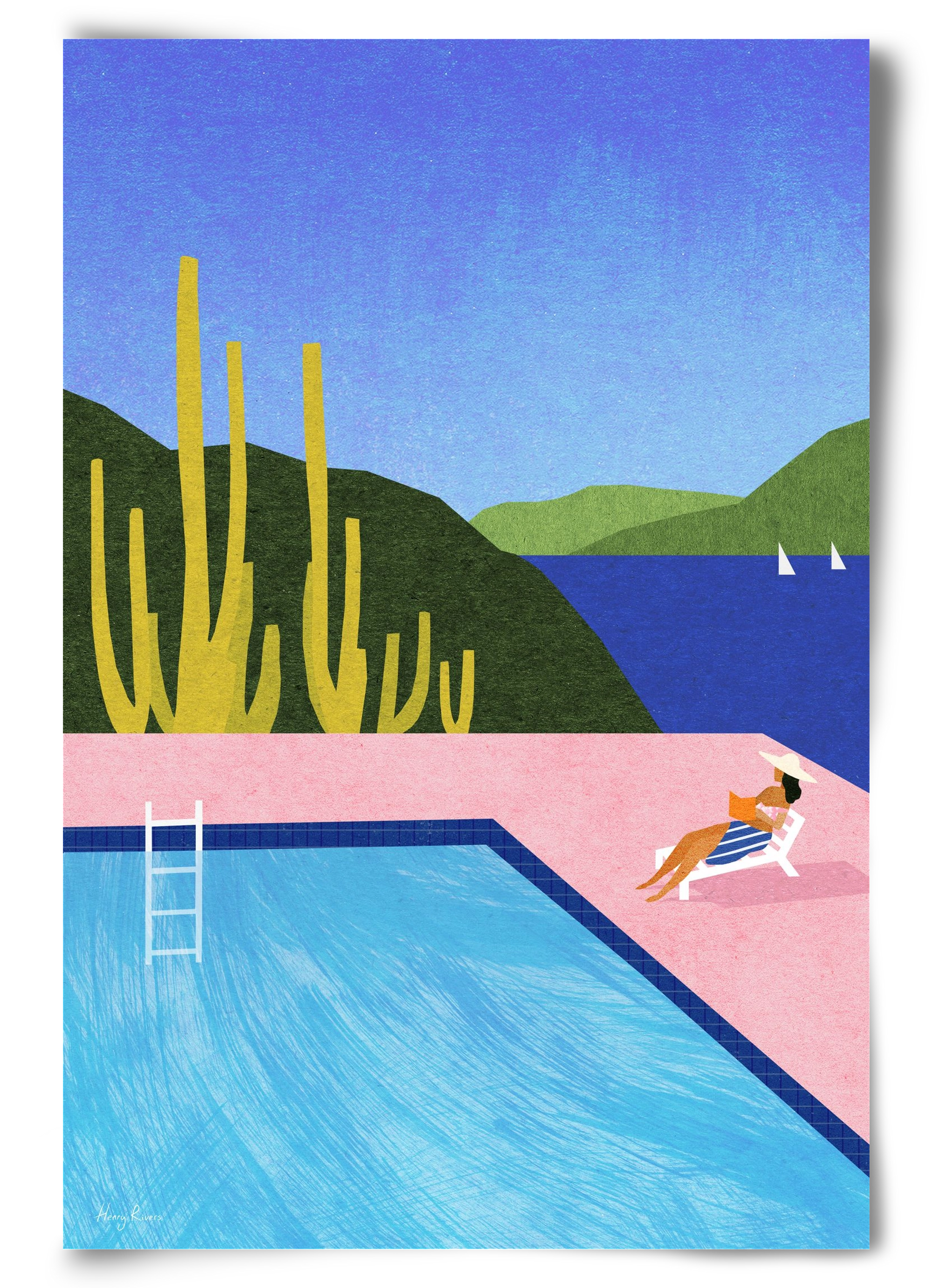Swimming Pool, 60x90 cm, Keret nélkül
