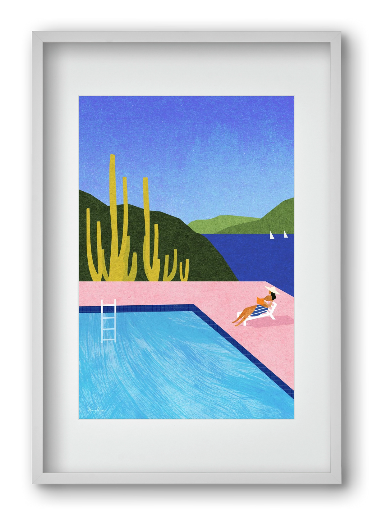 Swimming Pool, 40x60 cm (30x45 cm), Fehér keret, paszpartuval
