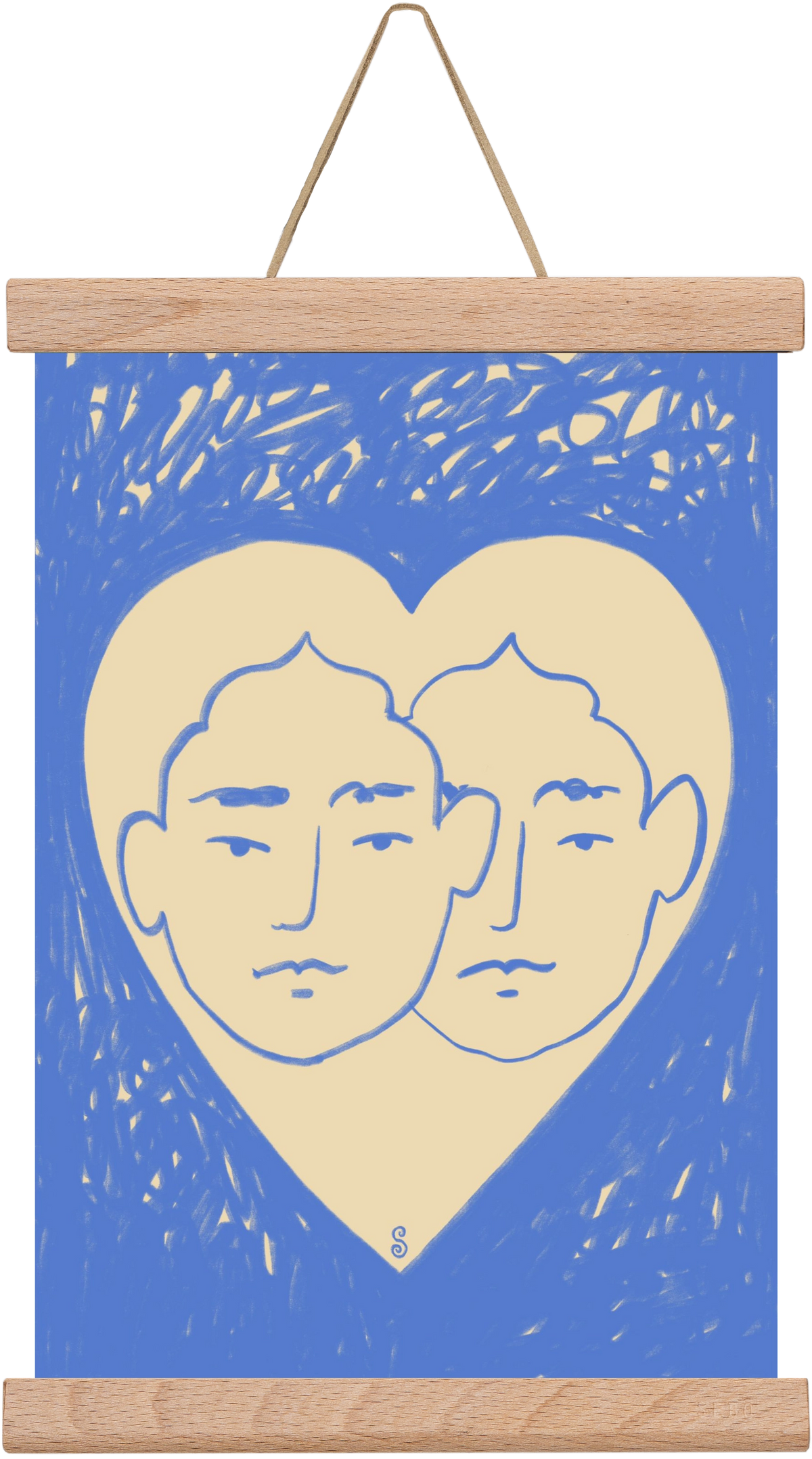 LOVERS, 20x30 cm (20x30 cm), Tölgy akasztó