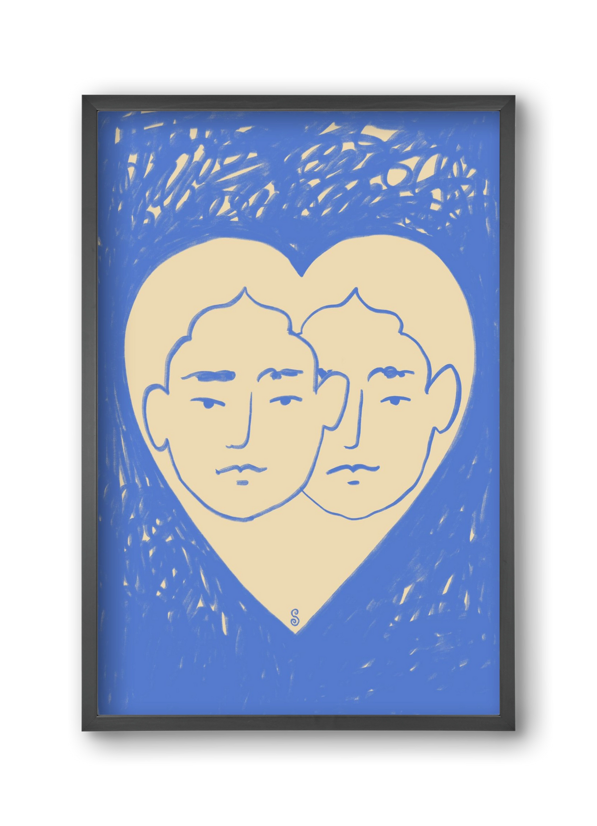 LOVERS, 30x45 cm (30x45 cm), Fekete keret