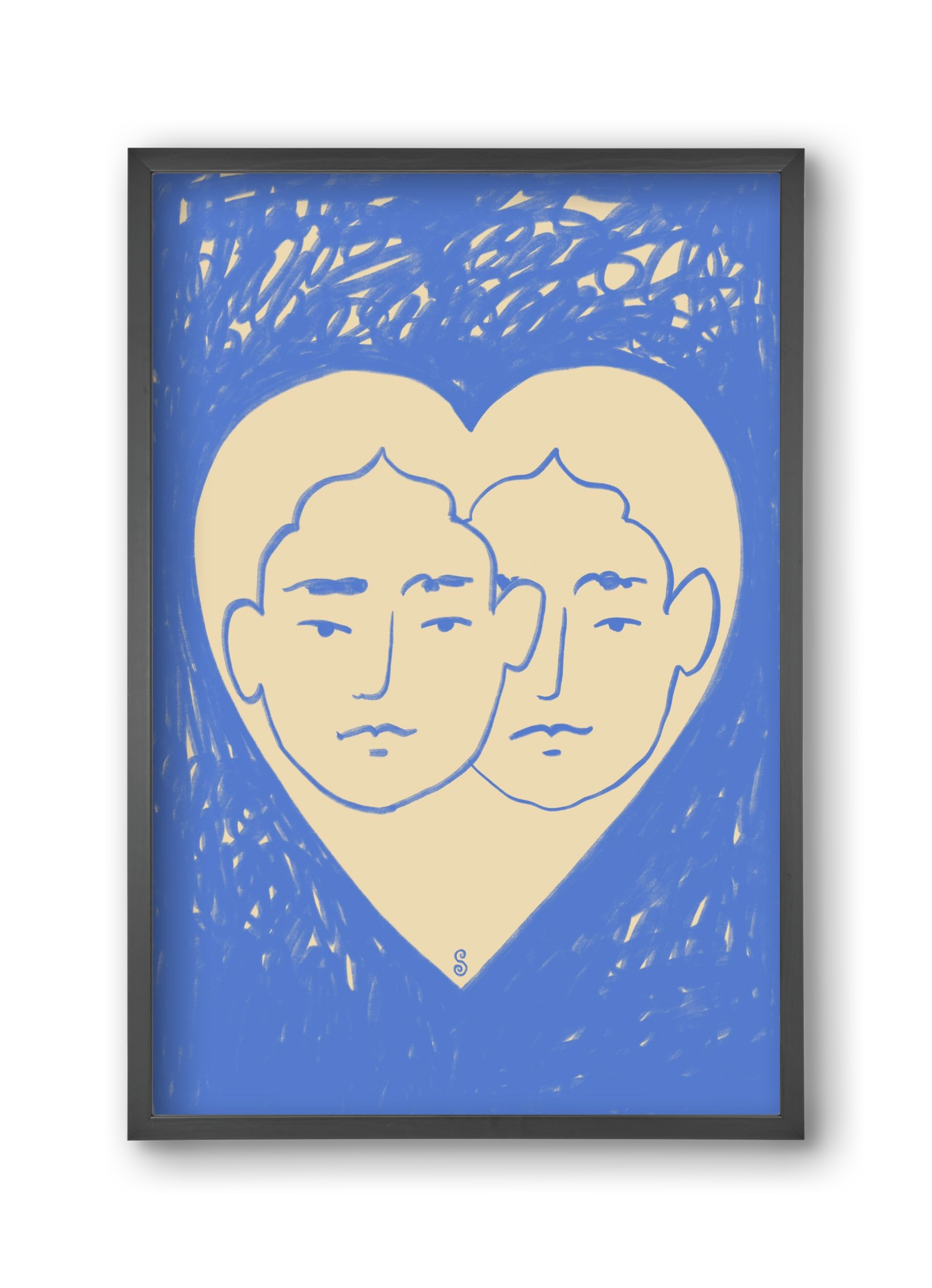 LOVERS, 30x45 cm (30x45 cm), Fekete keret
