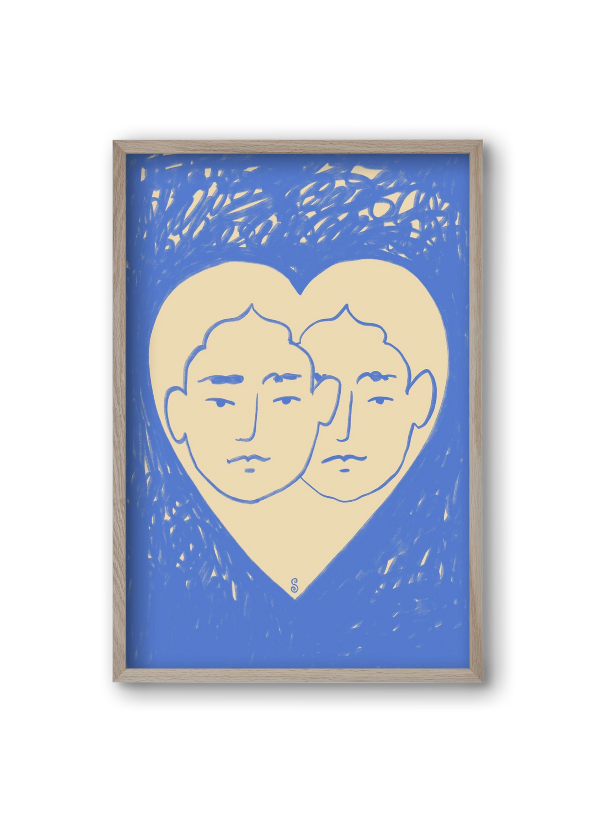 LOVERS, 20x30 cm (20x30 cm), Tölgy keret