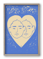 LOVERS, 40x60 cm (40x60 cm), Tölgy keret