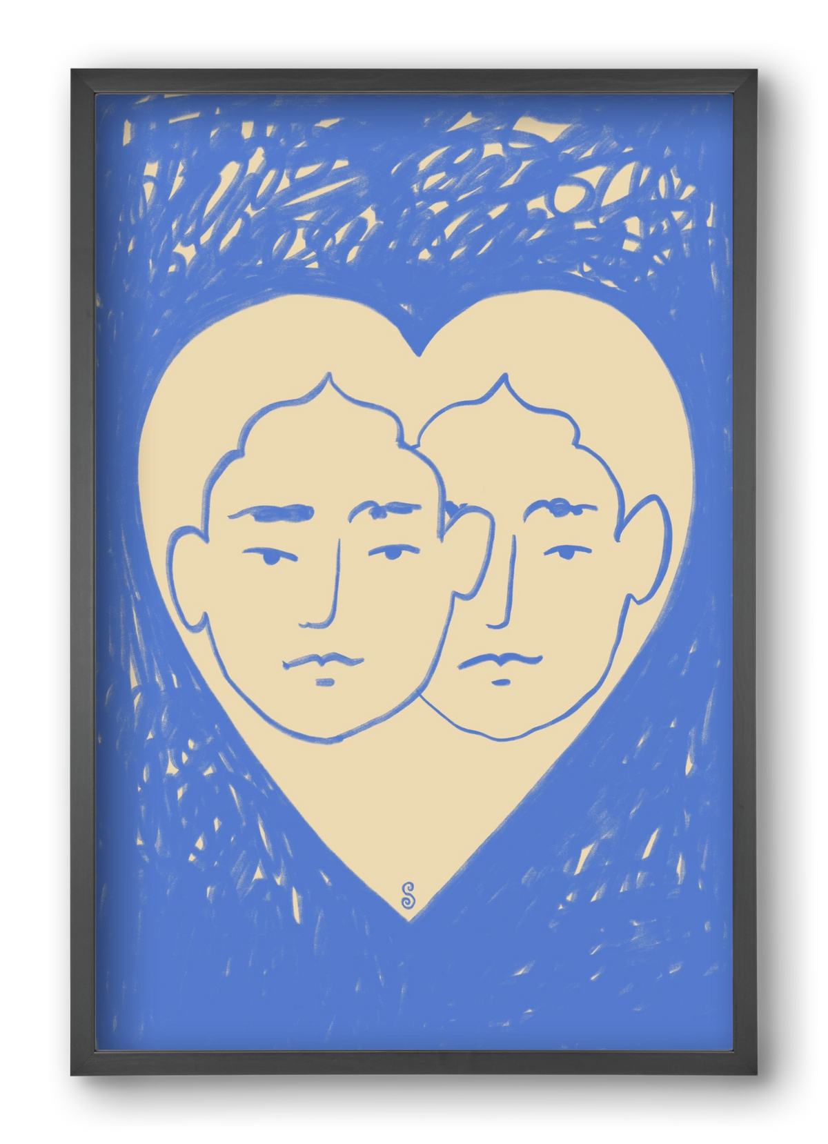 LOVERS, 40x60 cm (40x60 cm), Fekete keret