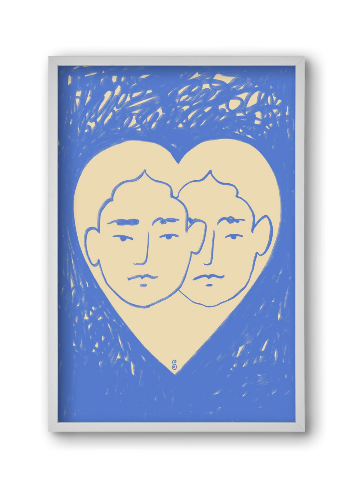 LOVERS, 30x45 cm (30x45 cm), Fehér keret
