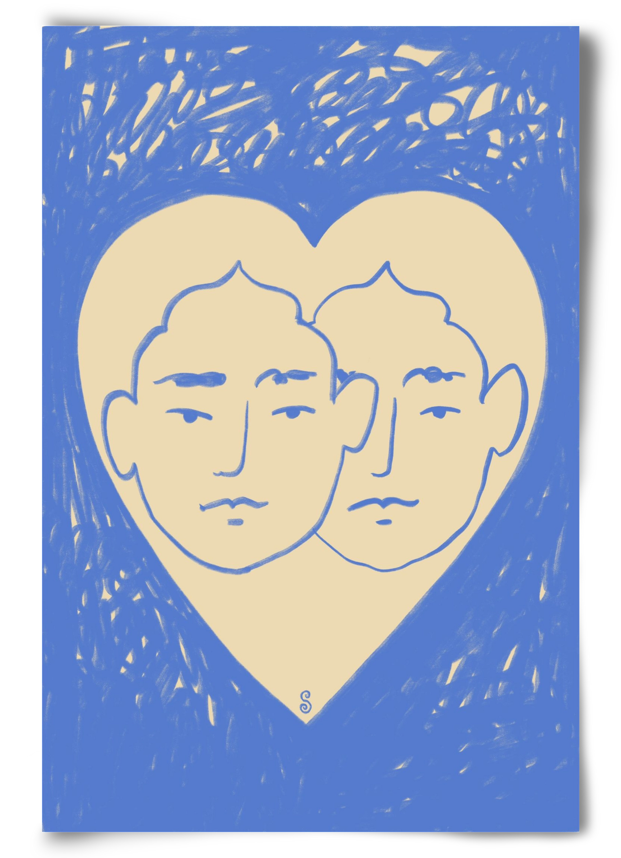 LOVERS, 60x90 cm, Keret nélkül