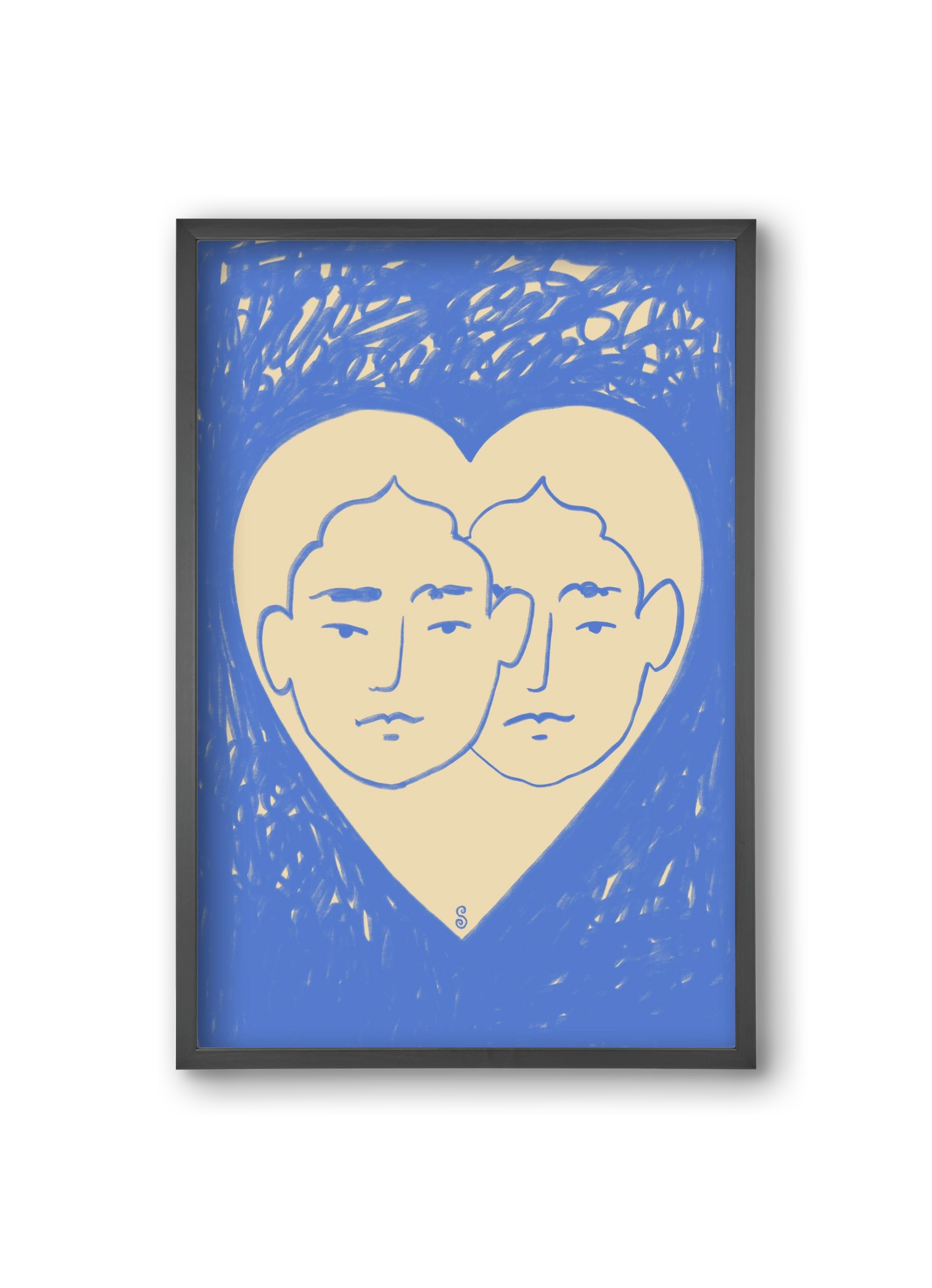 LOVERS, 20x30 cm (20x30 cm), Fekete keret