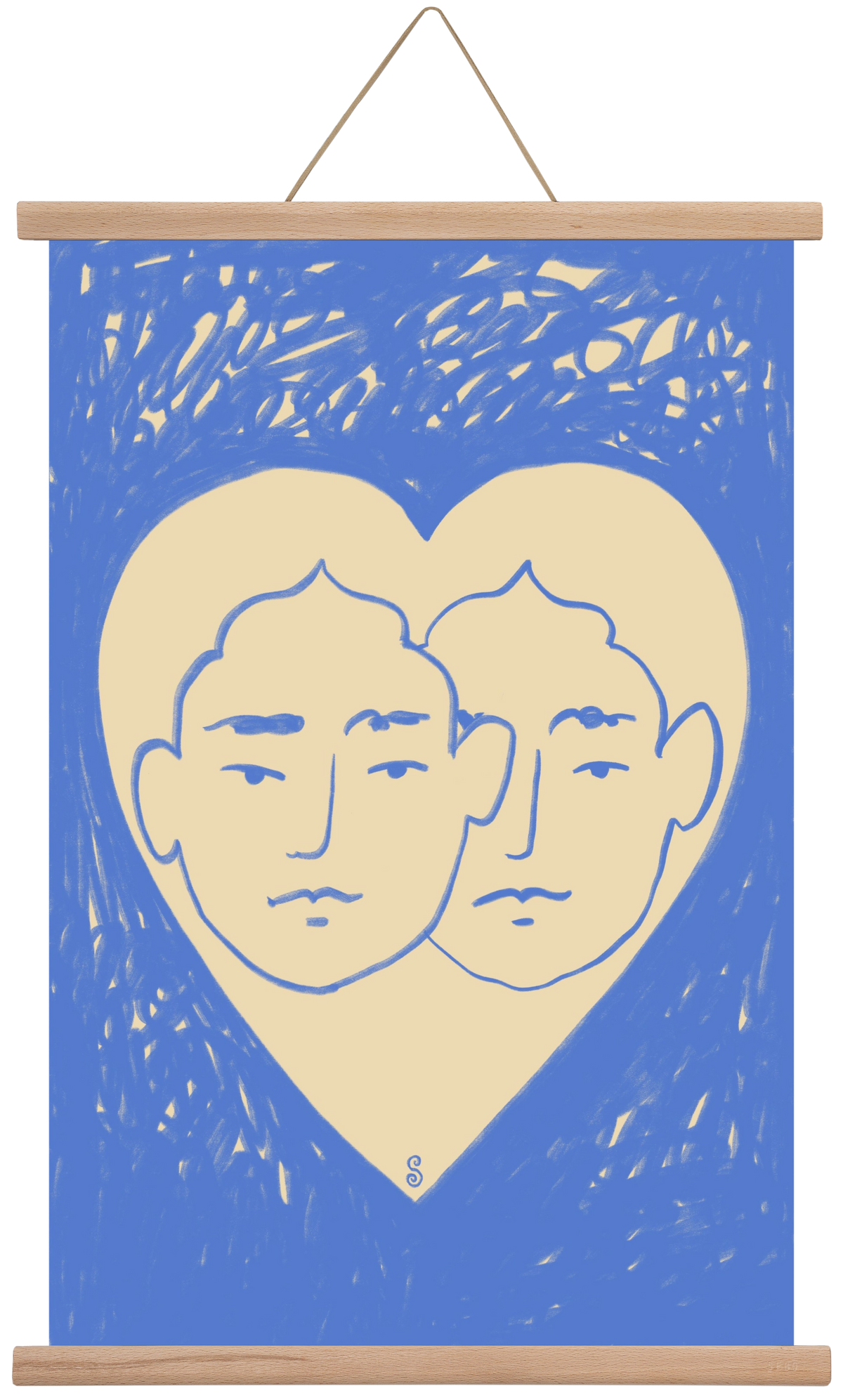 LOVERS, 40x60 cm (40x60 cm), Tölgy akasztó