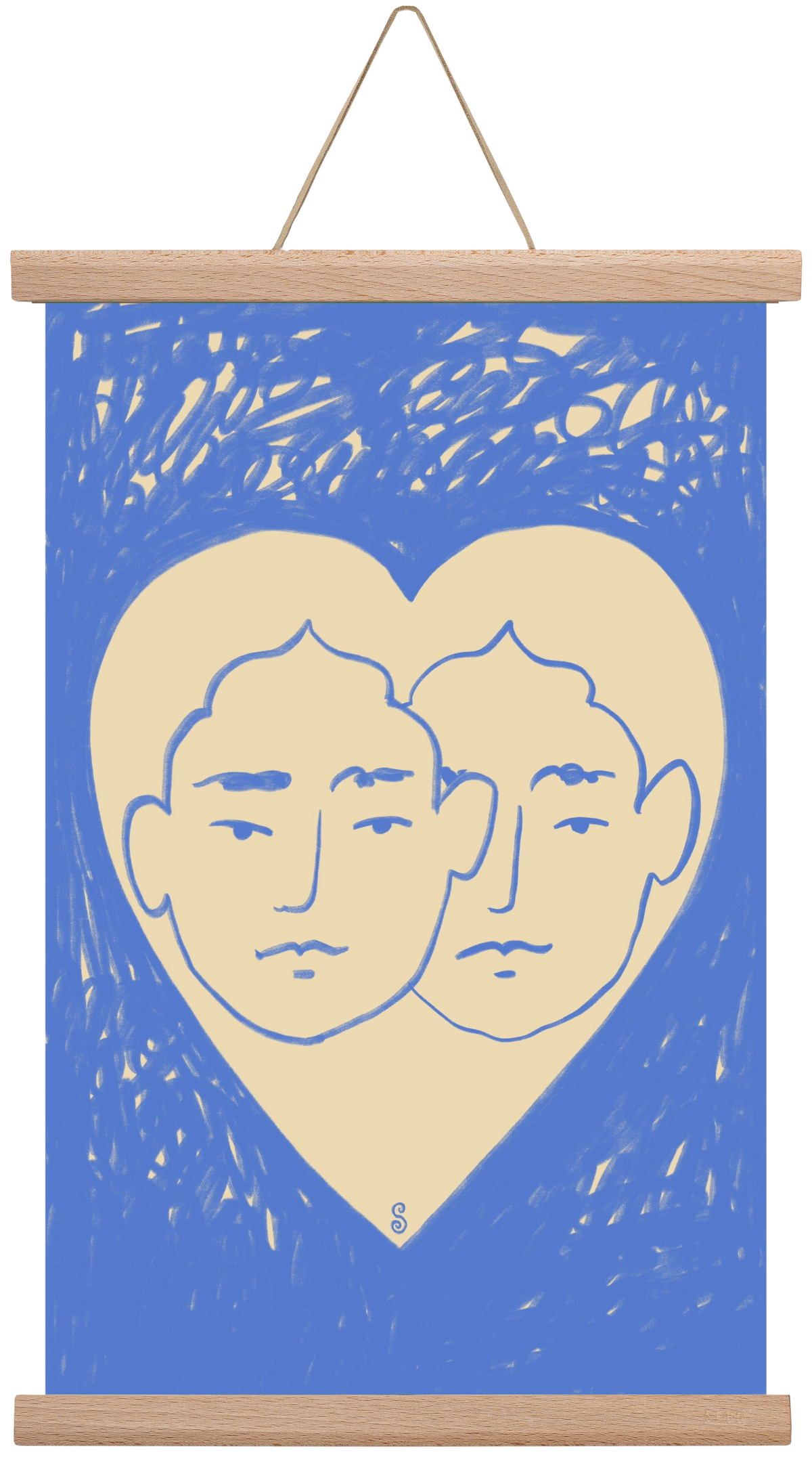 LOVERS, 30x45 cm (30x45 cm), Tölgy akasztó