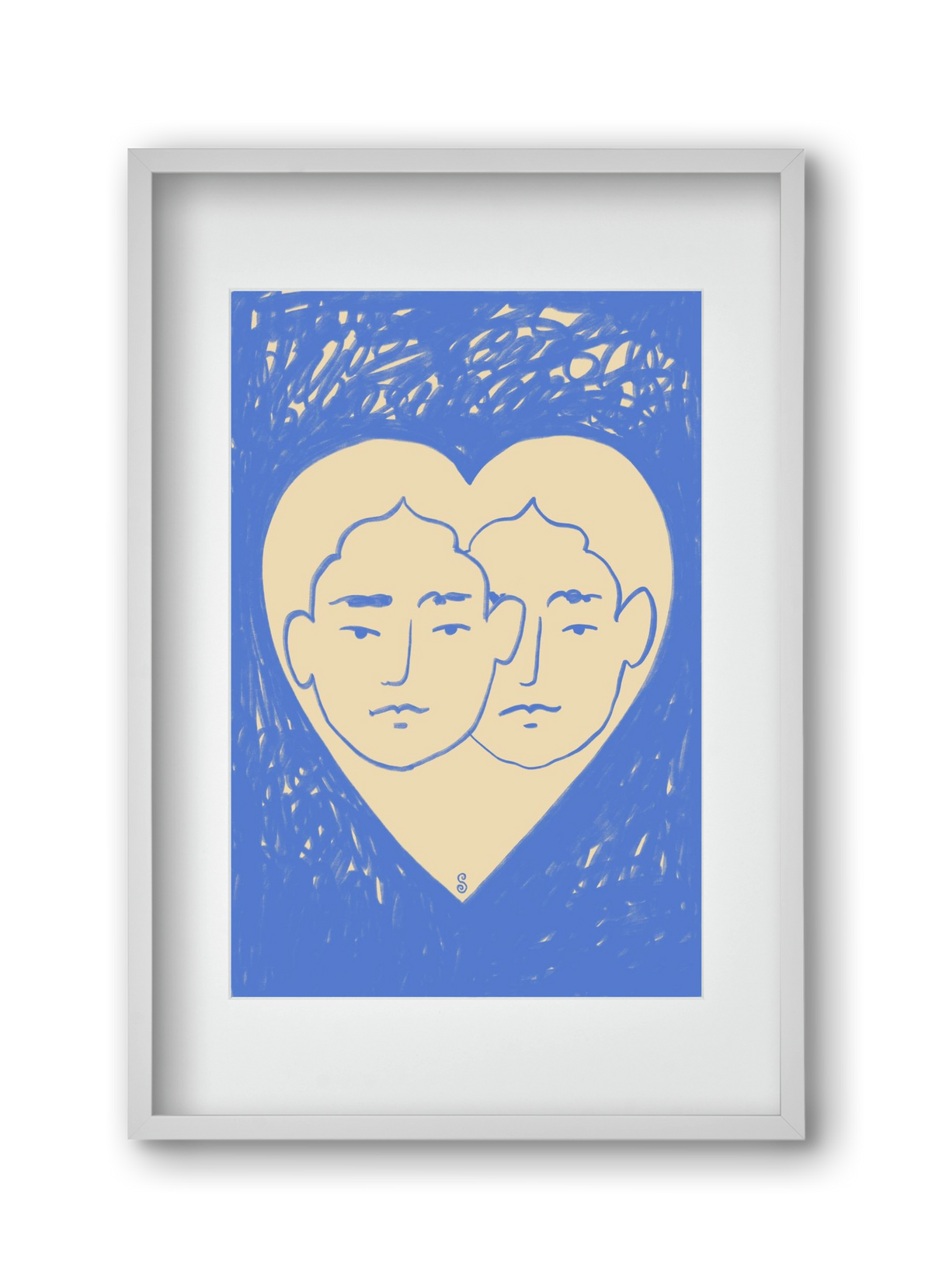 LOVERS, 30x45 cm (20x30 cm), Fehér keret, paszpartuval
