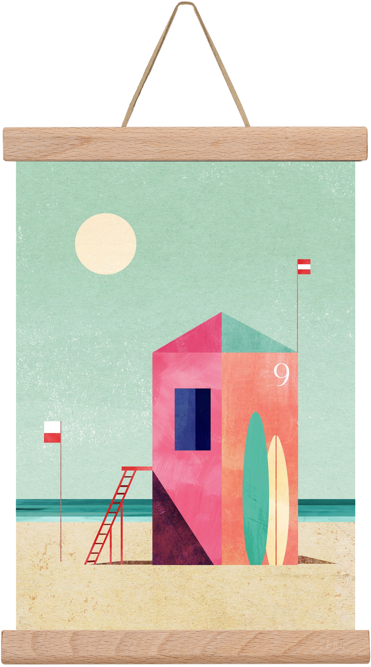 Surf Hut, 20x30 cm (20x30 cm), Tölgy akasztó