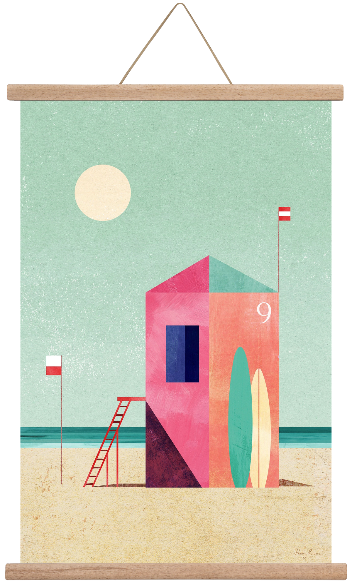 Surf Hut, 40x60 cm (40x60 cm), Tölgy akasztó