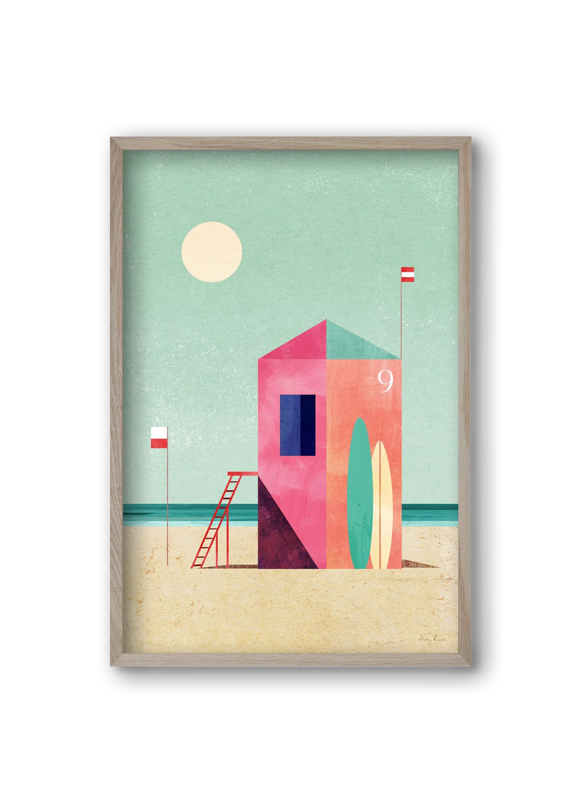Surf Hut, 20x30 cm (20x30 cm), Tölgy keret