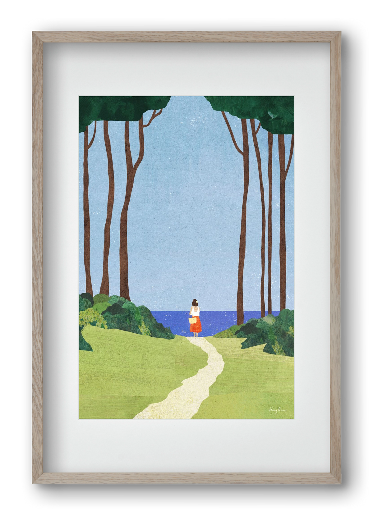 Beach Girl II, 40x60 cm (30x45 cm), Tölgy keret, paszpartuval