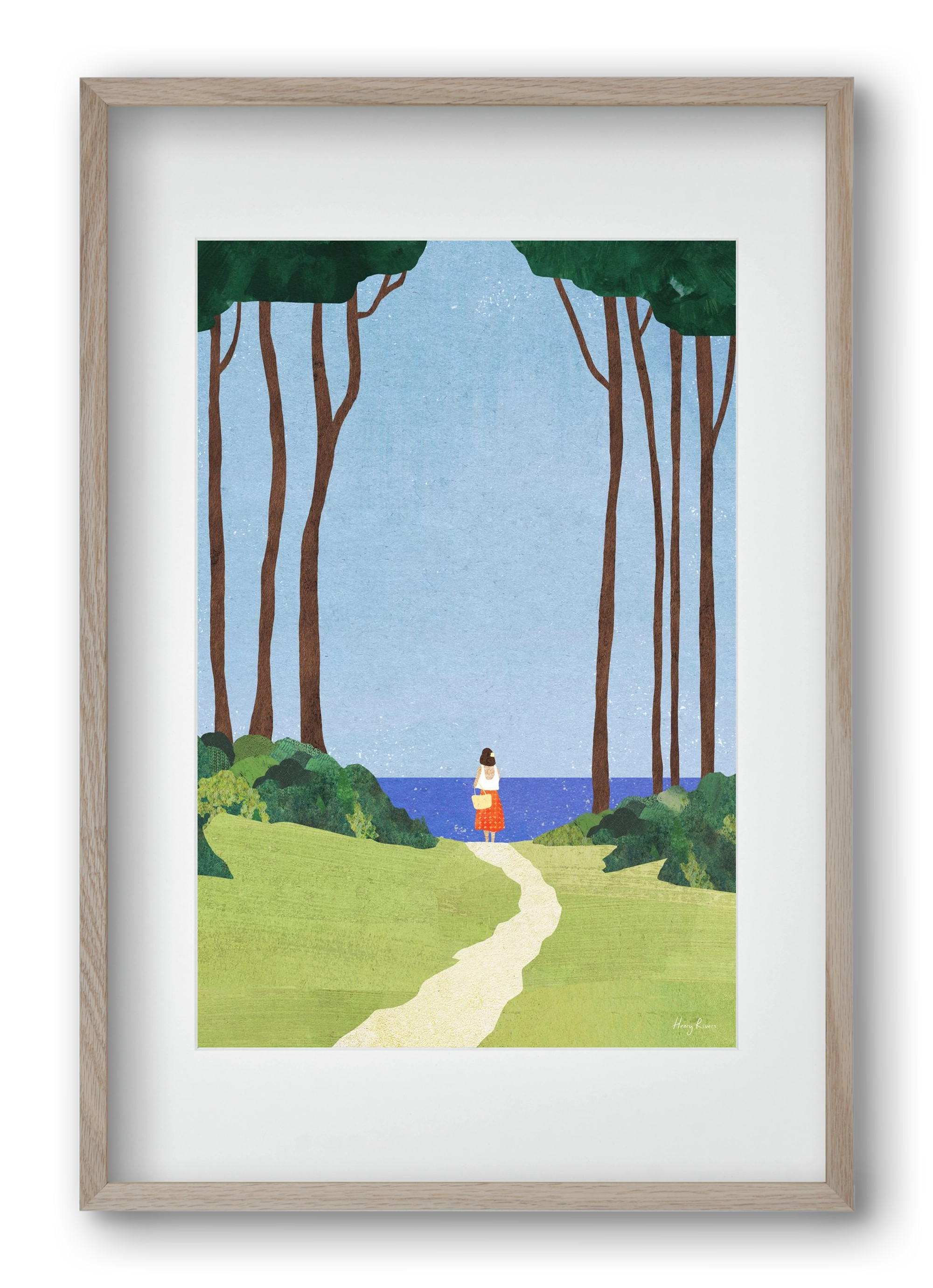 Beach Girl II, 40x60 cm (30x45 cm), Tölgy keret, paszpartuval