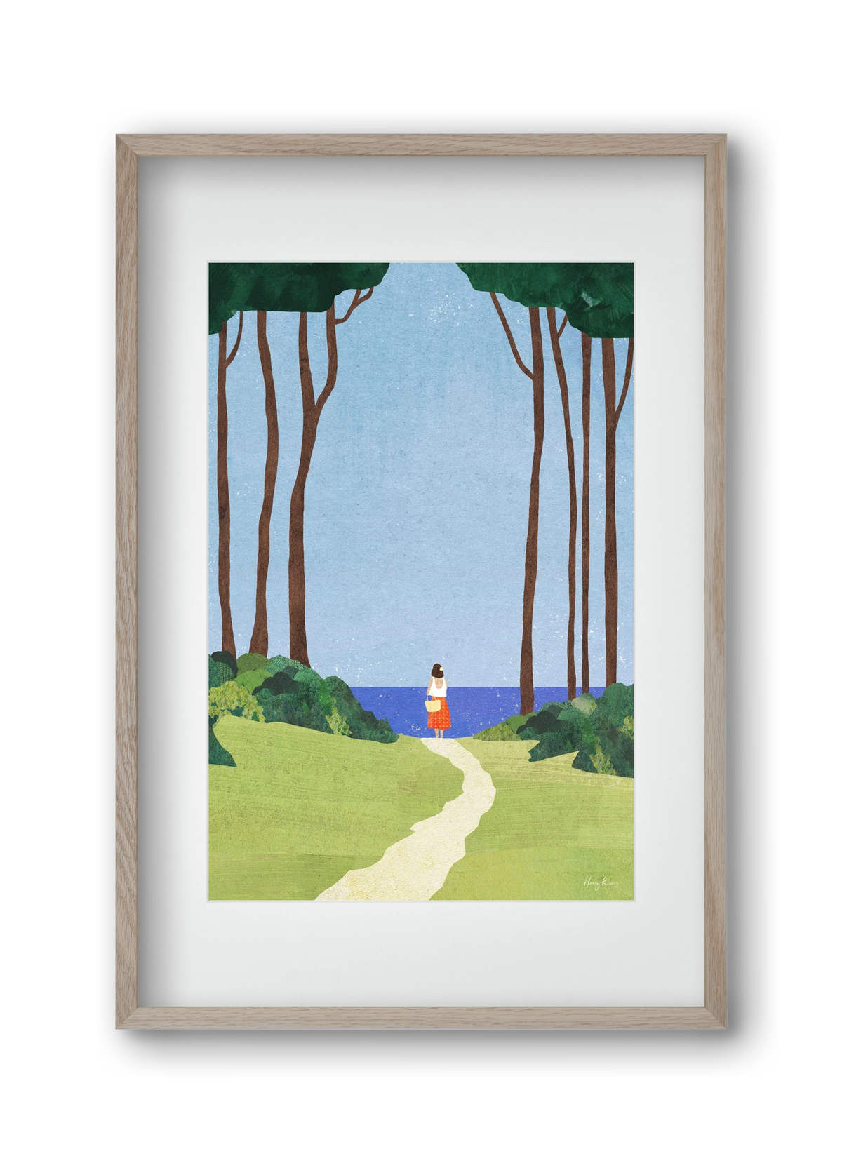 Beach Girl II, 30x45 cm (20x30 cm), Tölgy keret, paszpartuval