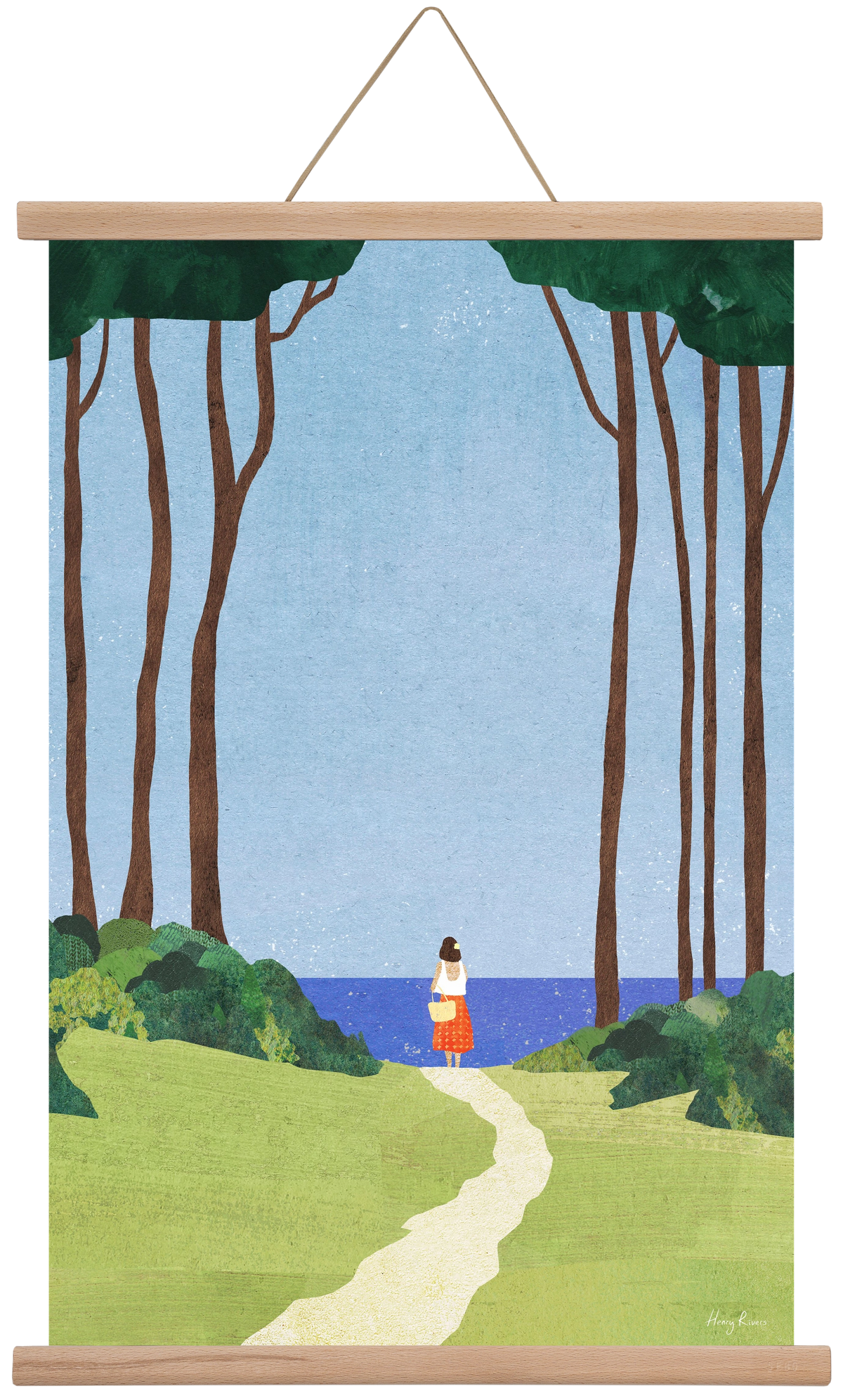 Beach Girl II, 40x60 cm (40x60 cm), Tölgy akasztó