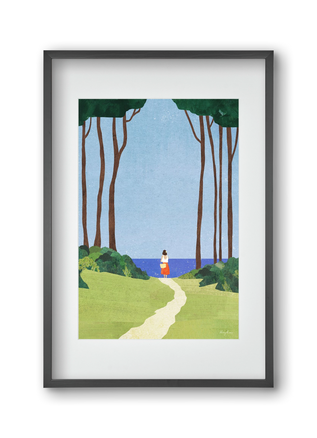 Beach Girl II, 30x45 cm (20x30 cm), Fekete keret, paszpartuval