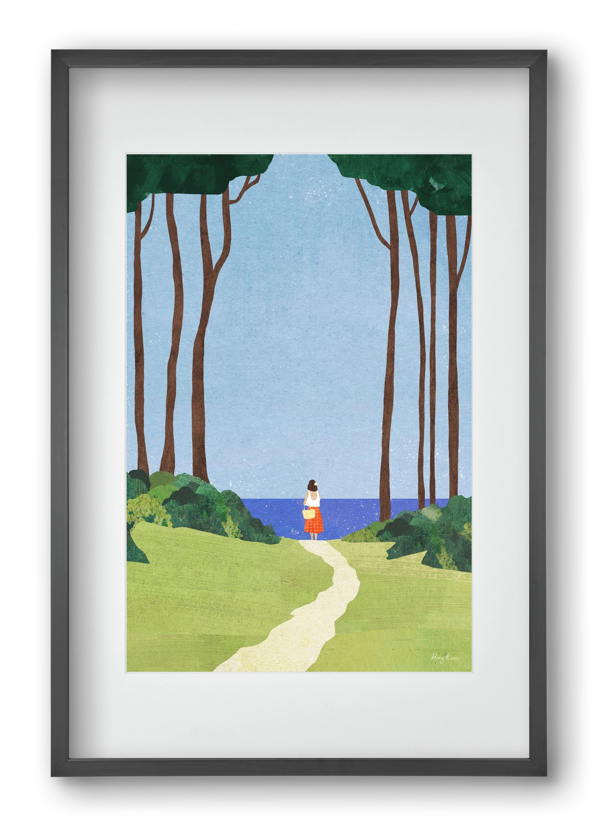 Beach Girl II, 40x60 cm (30x45 cm), Fekete keret, paszpartuval