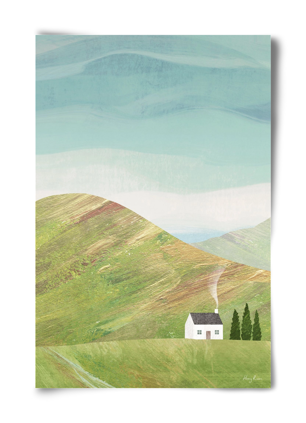 House on the hill, 40x60 cm, Keret nélkül