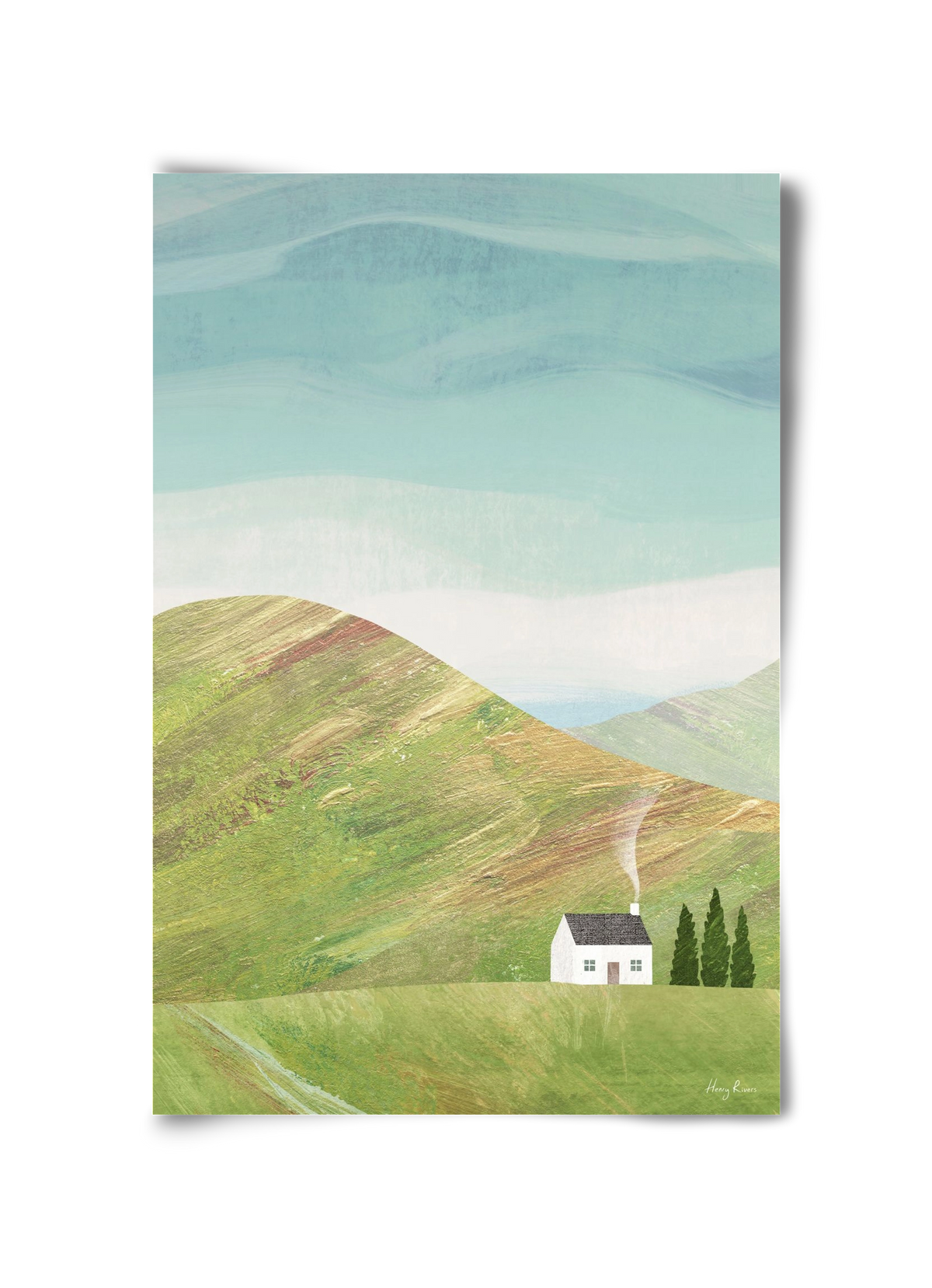 House on the hill, 30x45 cm, Keret nélkül