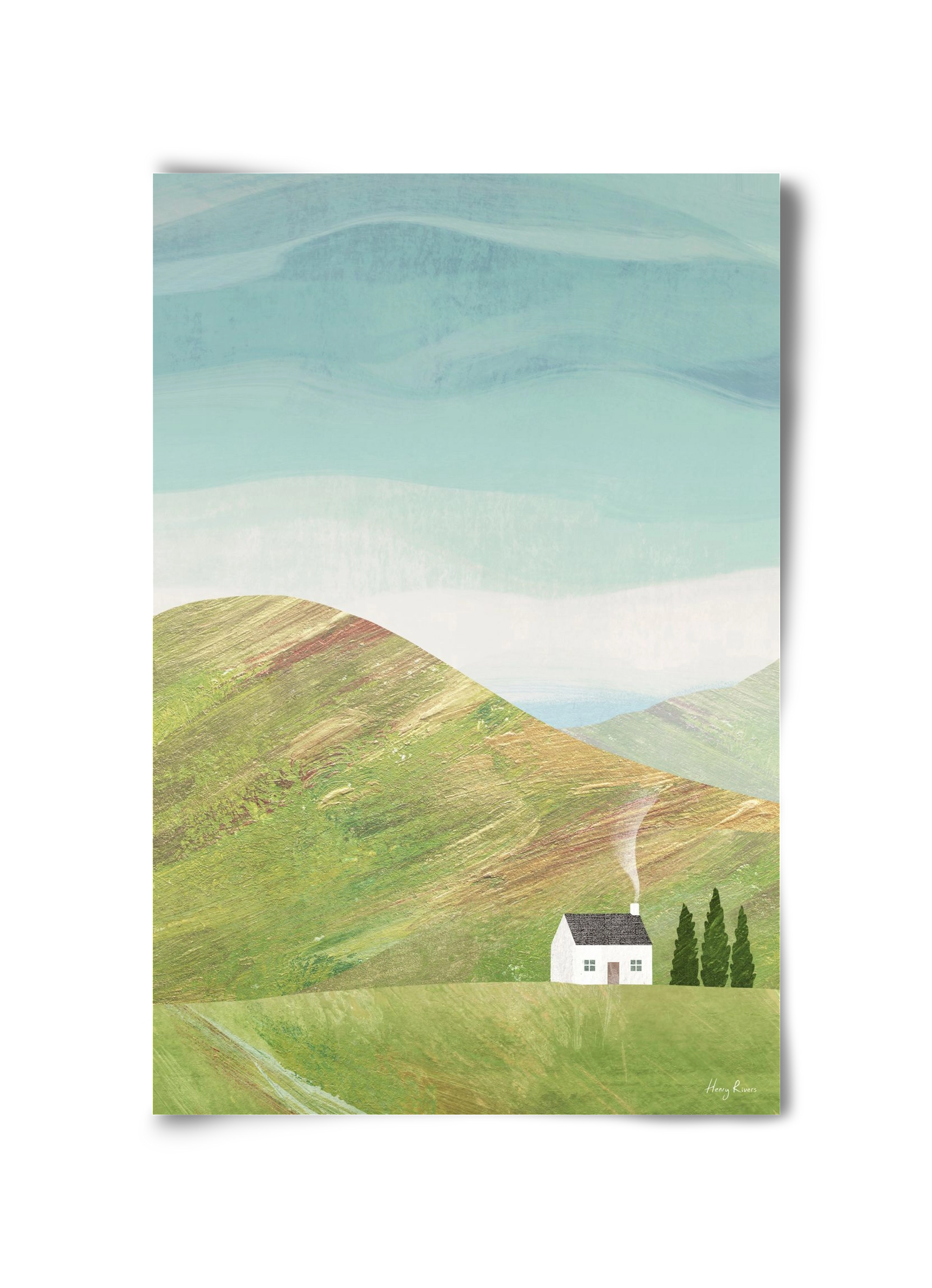 House on the hill, 30x45 cm, Keret nélkül