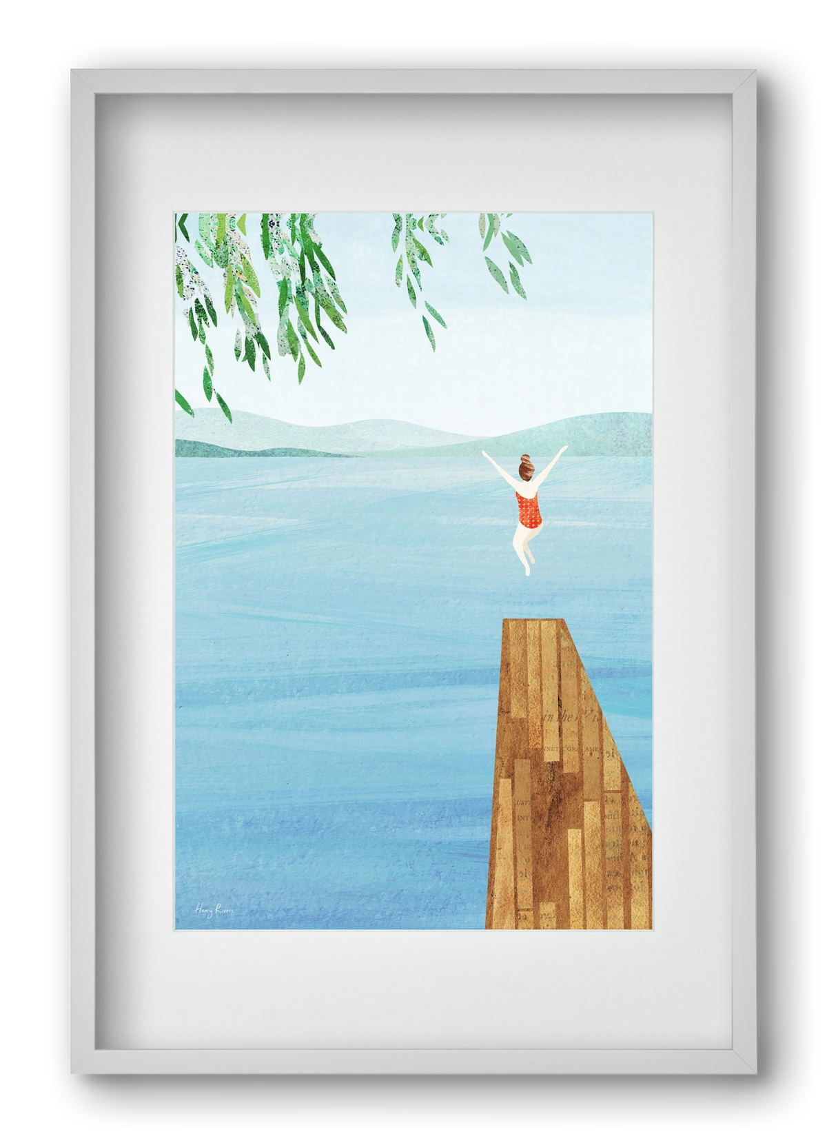 Wild Swimming, 40x60 cm (30x45 cm), Fehér keret, paszpartuval