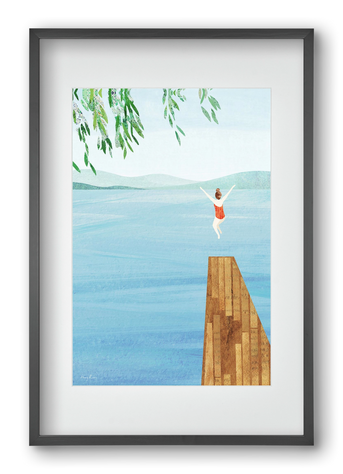 Wild Swimming, 40x60 cm (30x45 cm), Fekete keret, paszpartuval