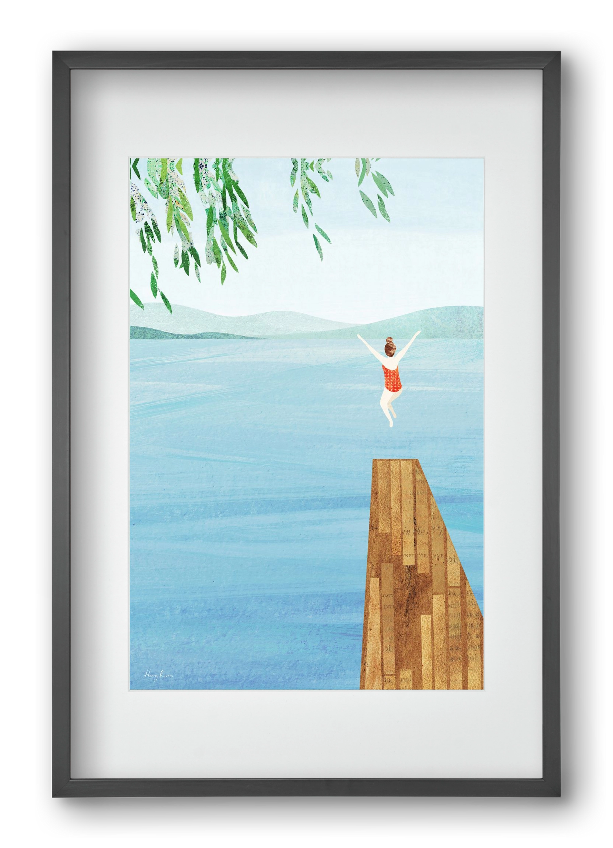 Wild Swimming, 40x60 cm (30x45 cm), Fekete keret, paszpartuval