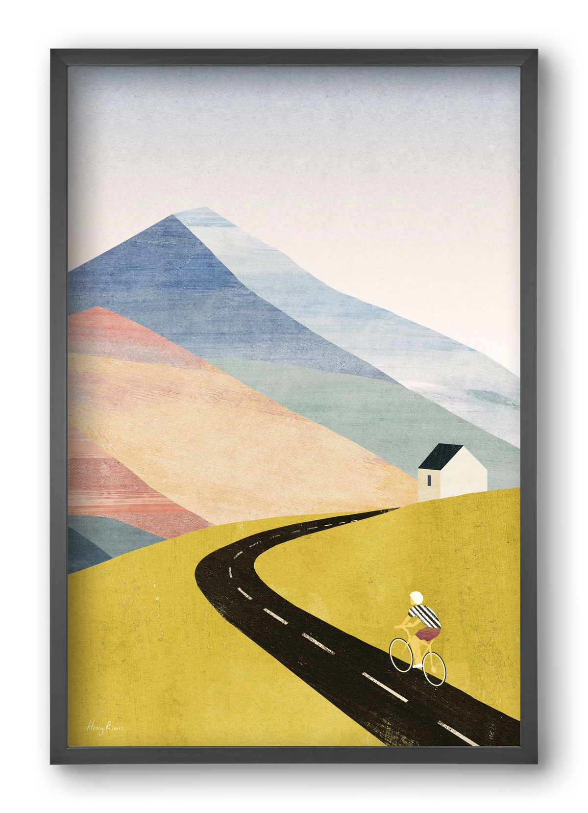 Cycling home, 40x60 cm (40x60 cm), Fekete keret