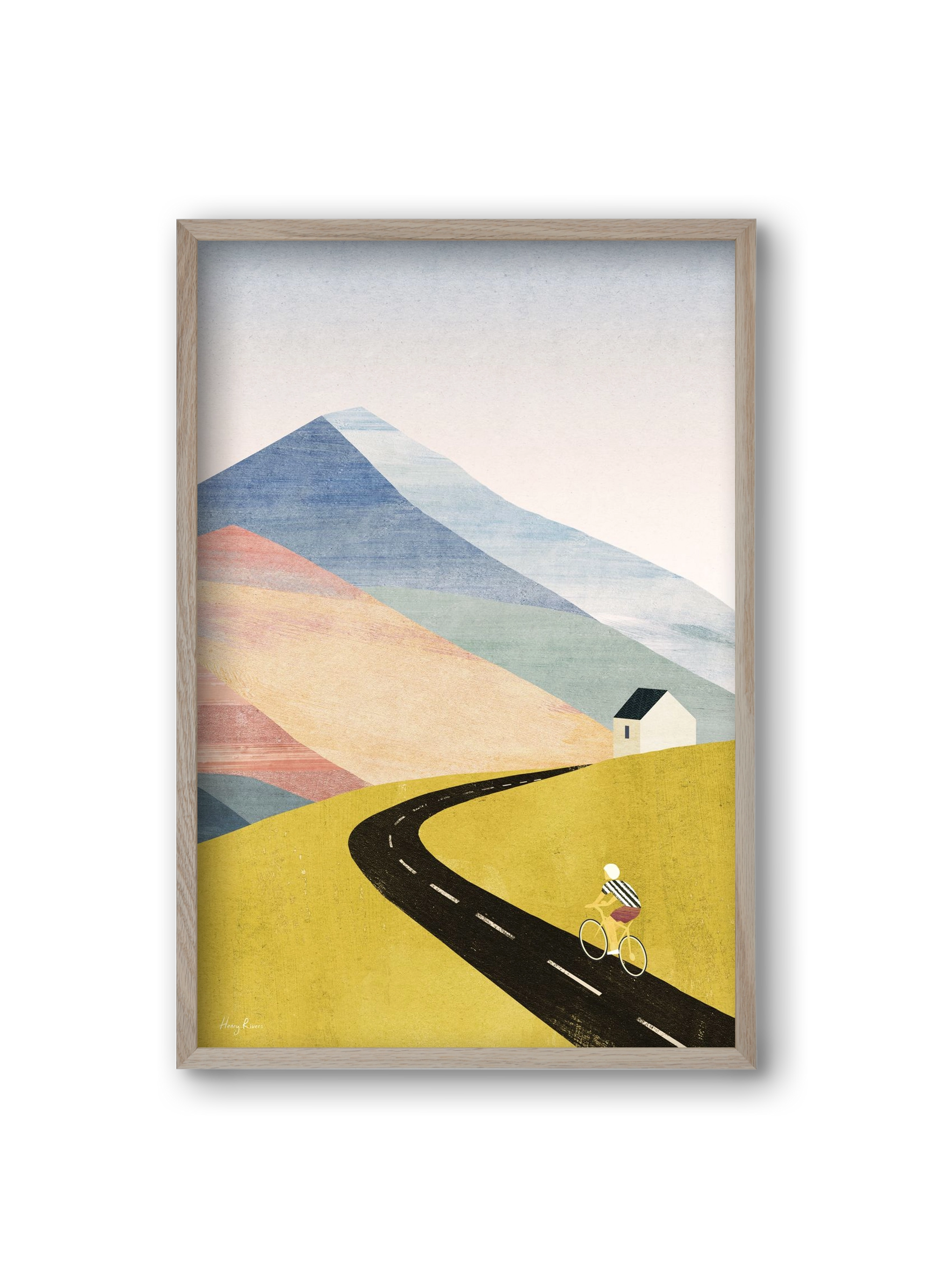 Cycling home, 20x30 cm (20x30 cm), Tölgy keret