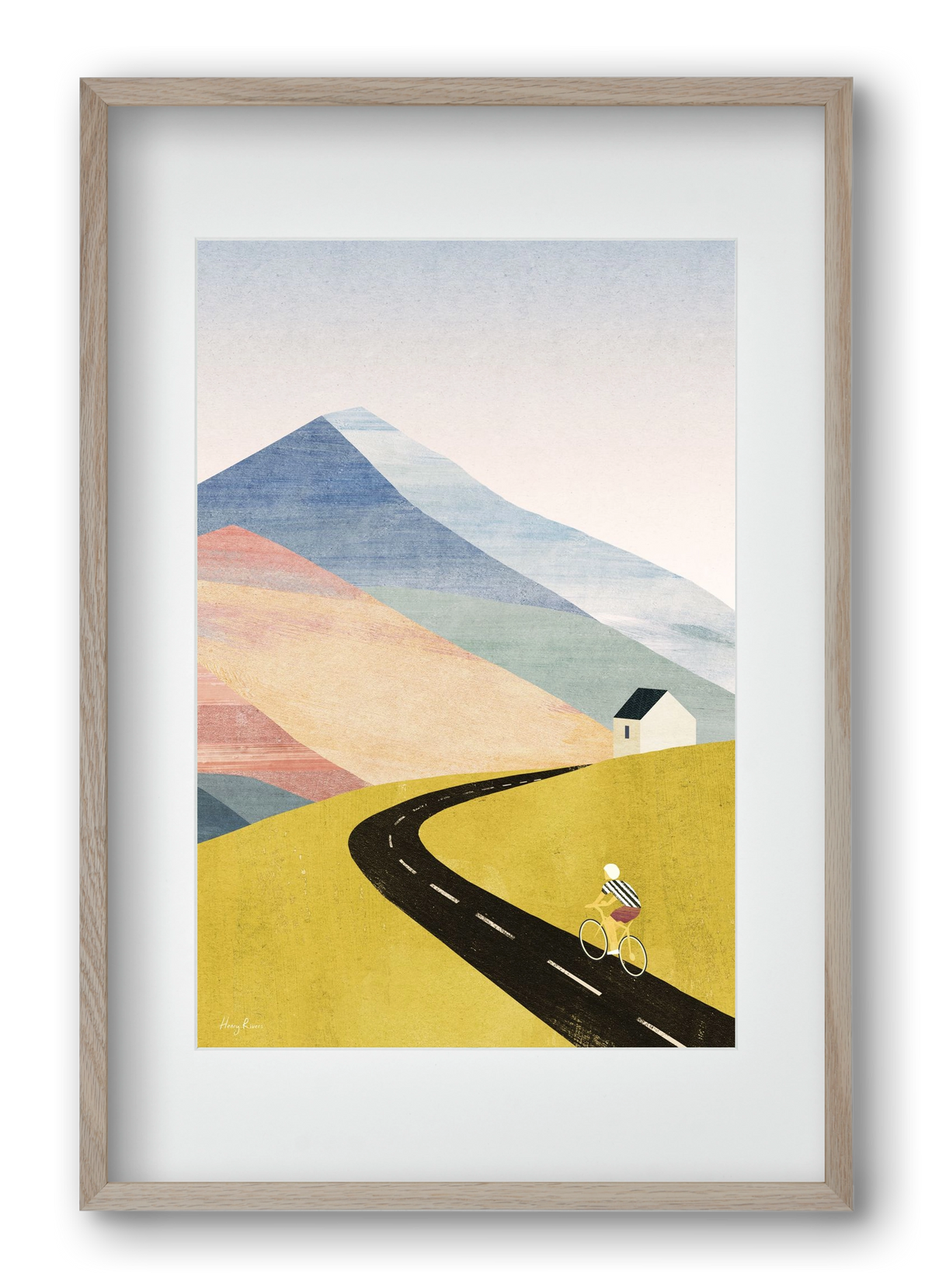 Cycling home, 40x60 cm (30x45 cm), Tölgy keret, paszpartuval