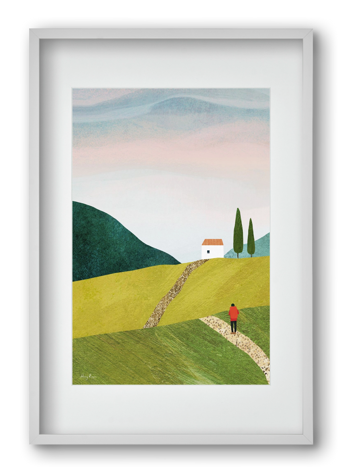 Walking home, 40x60 cm (30x45 cm), Fehér keret, paszpartuval