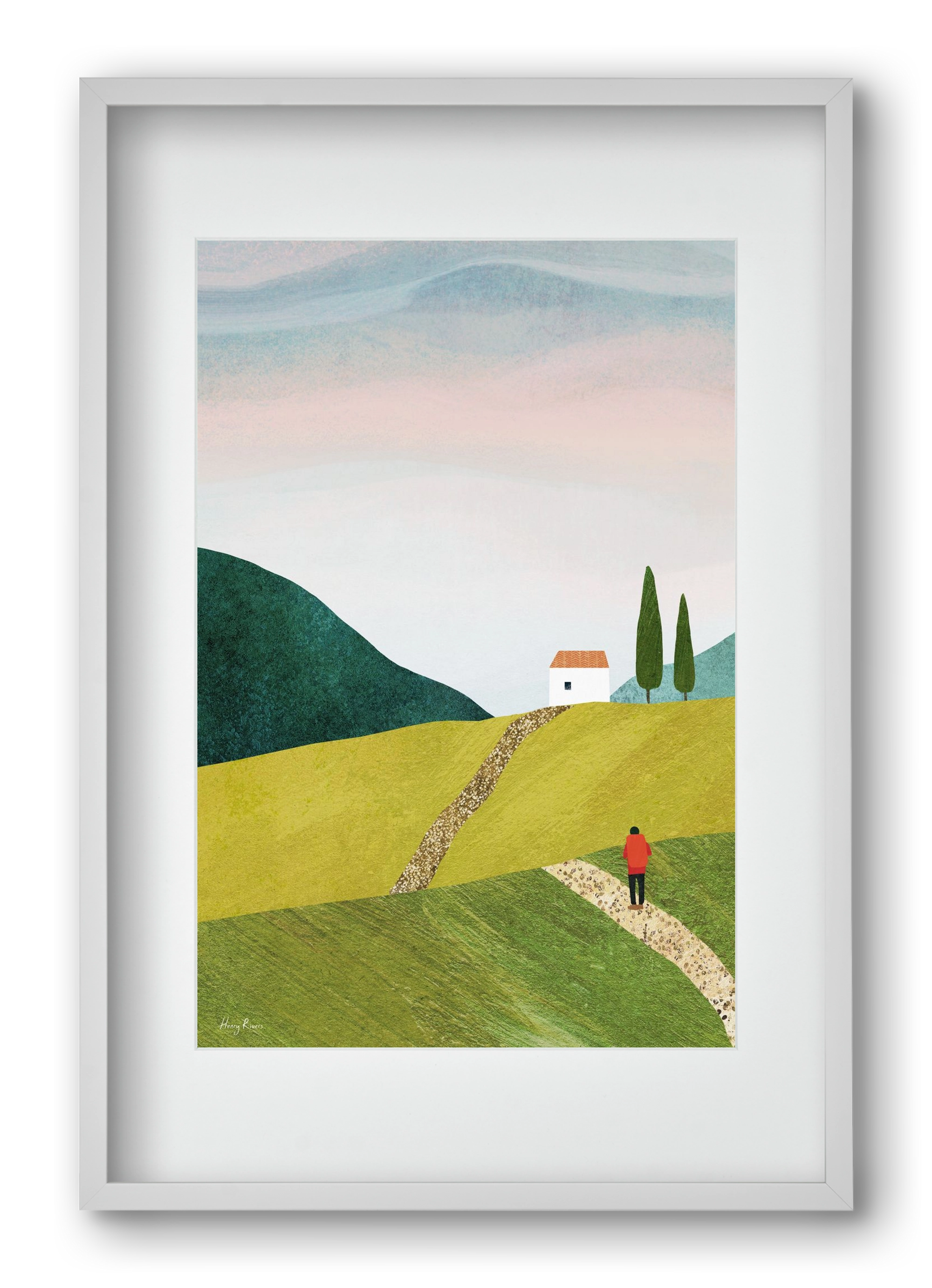 Walking home, 40x60 cm (30x45 cm), Fehér keret, paszpartuval