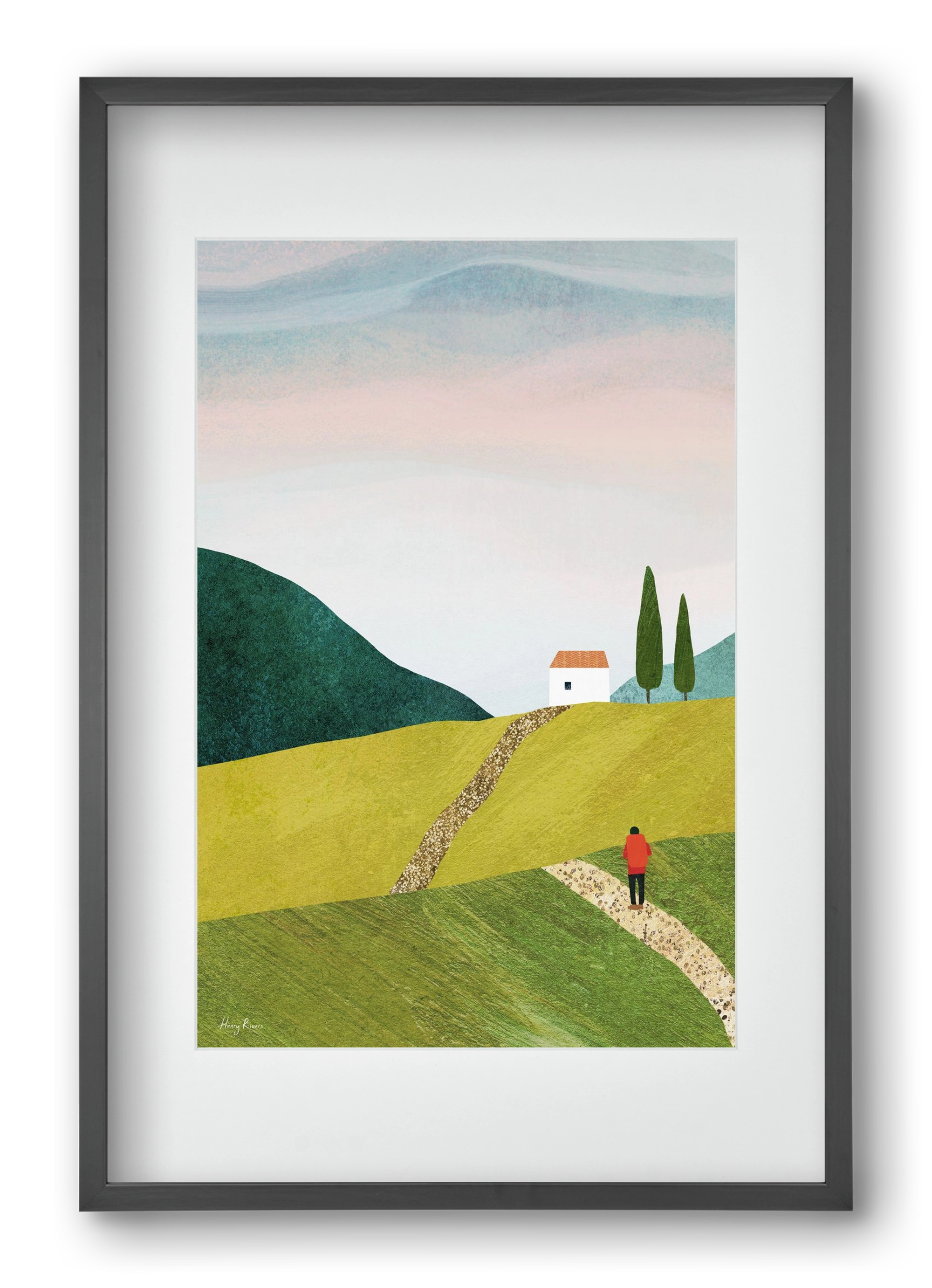 Walking home, 40x60 cm (30x45 cm), Fekete keret, paszpartuval